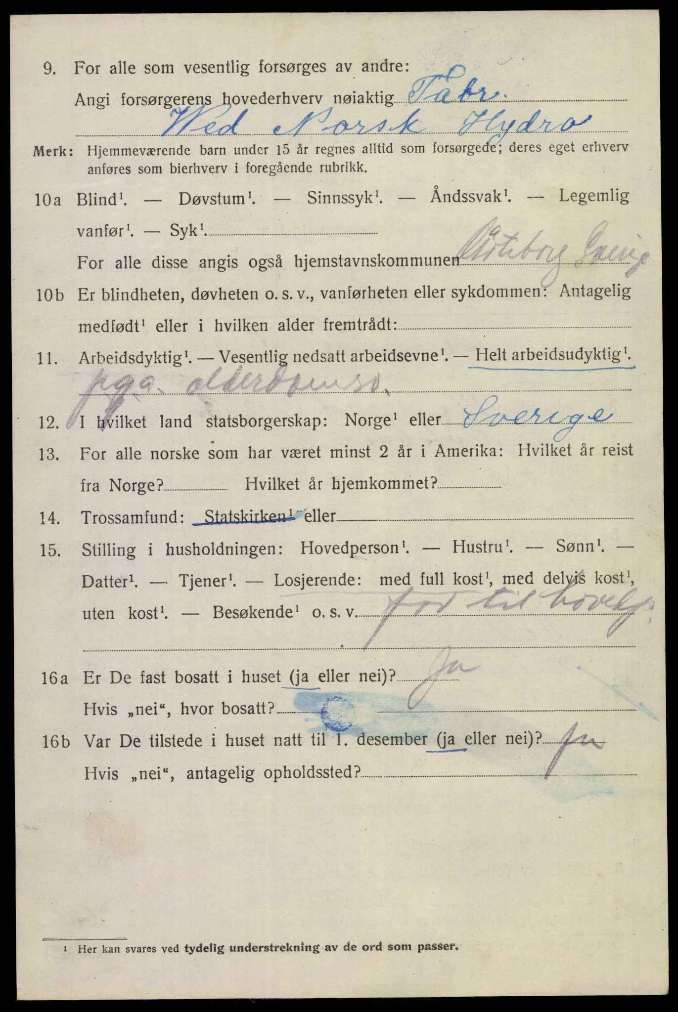 SAKO, 1920 census for Tinn, 1920, p. 9893