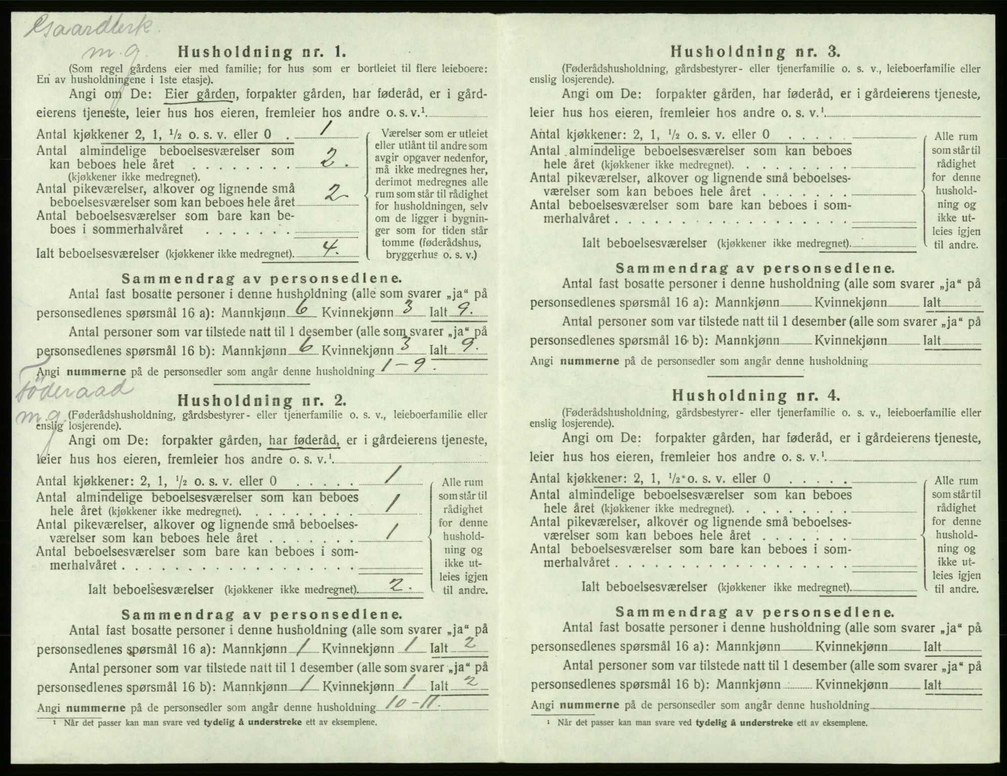 SAB, 1920 census for Bremnes, 1920, p. 626