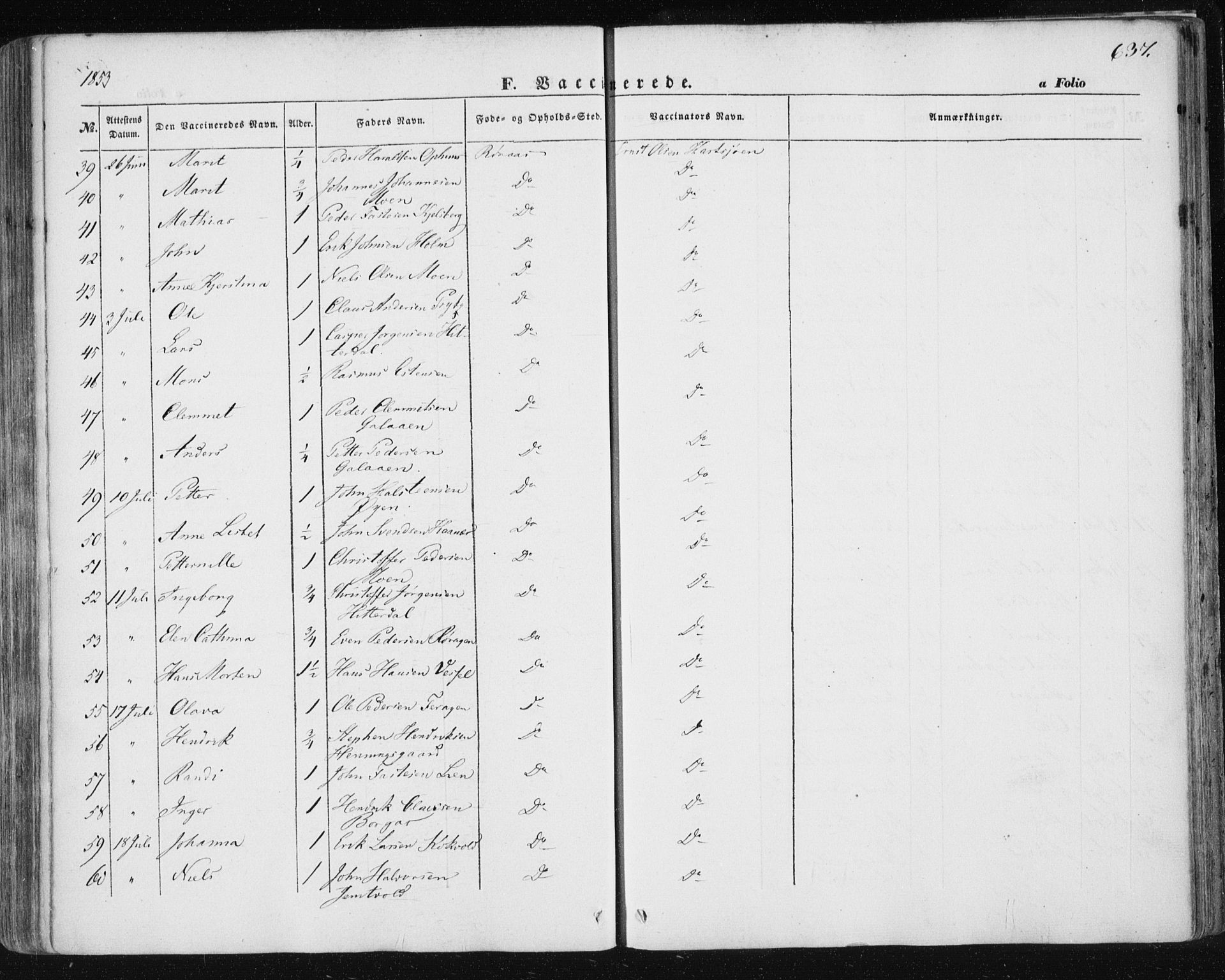 Ministerialprotokoller, klokkerbøker og fødselsregistre - Sør-Trøndelag, AV/SAT-A-1456/681/L0931: Parish register (official) no. 681A09, 1845-1859, p. 637