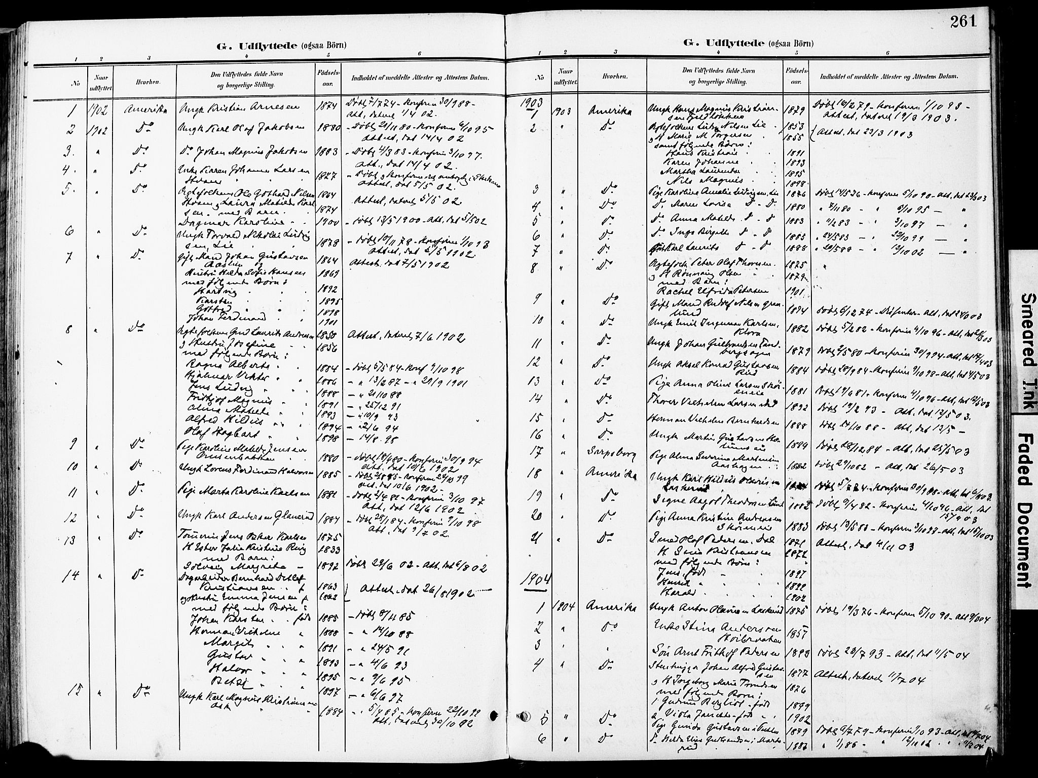 Nittedal prestekontor Kirkebøker, SAO/A-10365a/F/Fa/L0008: Parish register (official) no. I 8, 1902-1926, p. 261