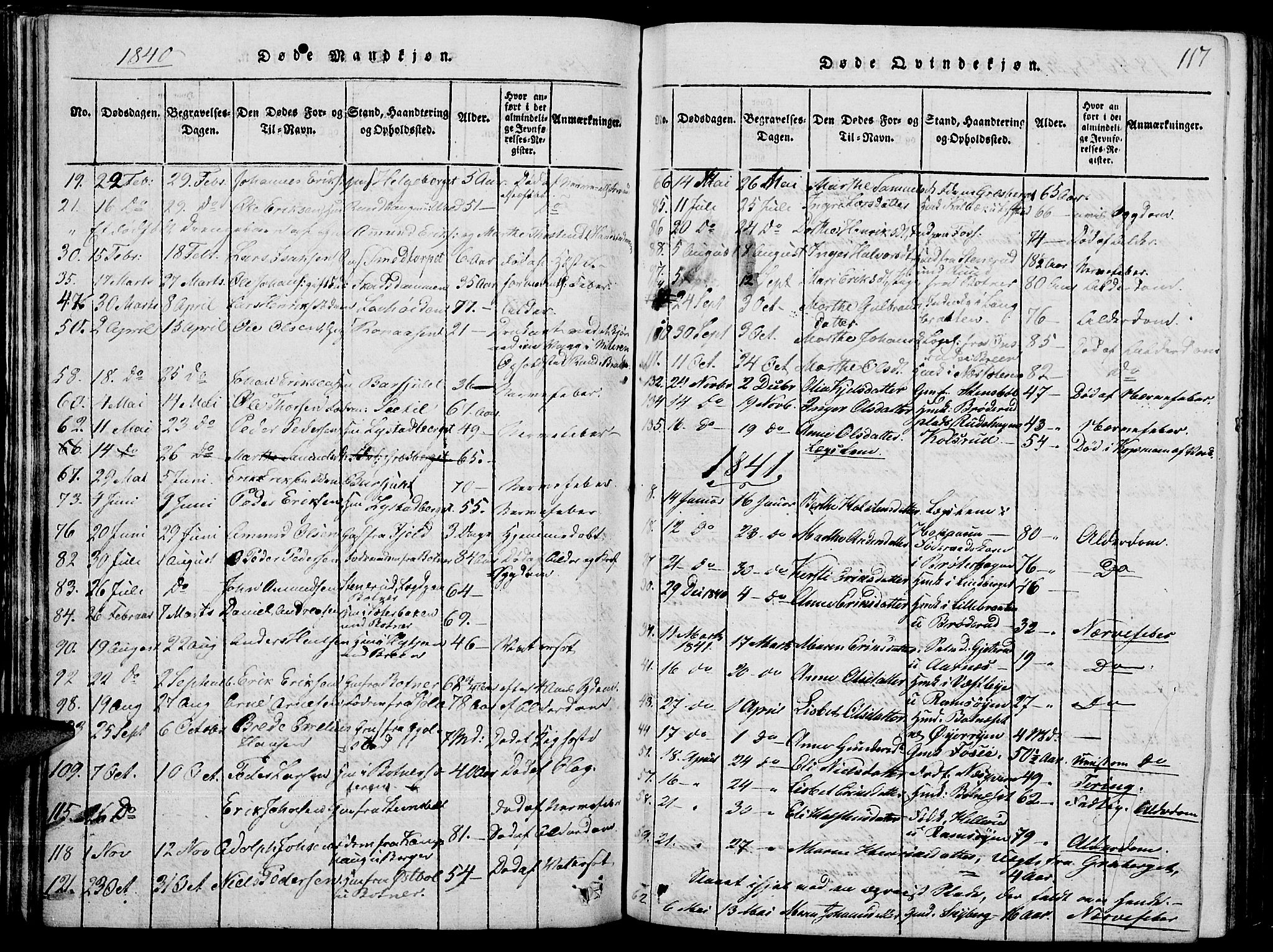 Grue prestekontor, SAH/PREST-036/H/Ha/Hab/L0001: Parish register (copy) no. 1, 1814-1841, p. 117