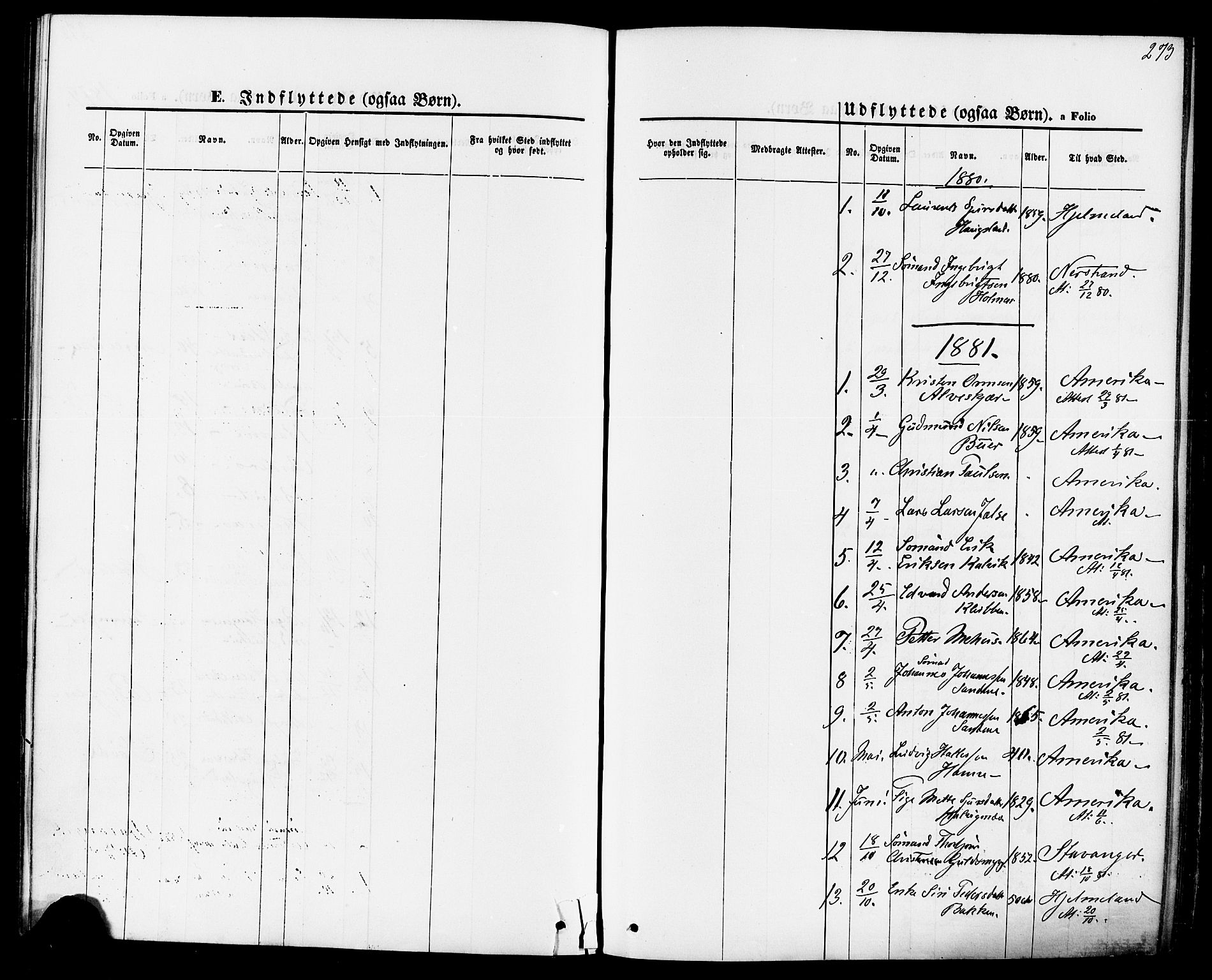Jelsa sokneprestkontor, SAST/A-101842/01/IV: Parish register (official) no. A 8, 1867-1883, p. 273