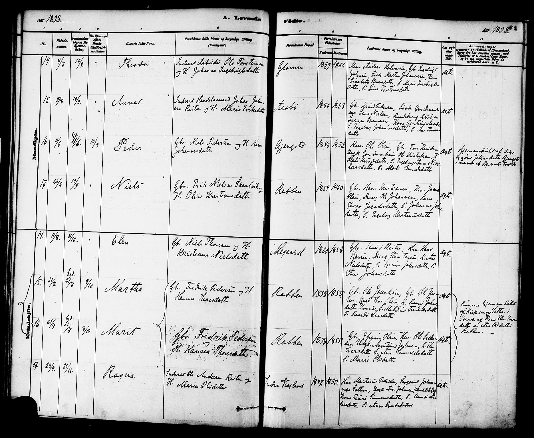 Ministerialprotokoller, klokkerbøker og fødselsregistre - Møre og Romsdal, AV/SAT-A-1454/576/L0885: Parish register (official) no. 576A03, 1880-1898, p. 64