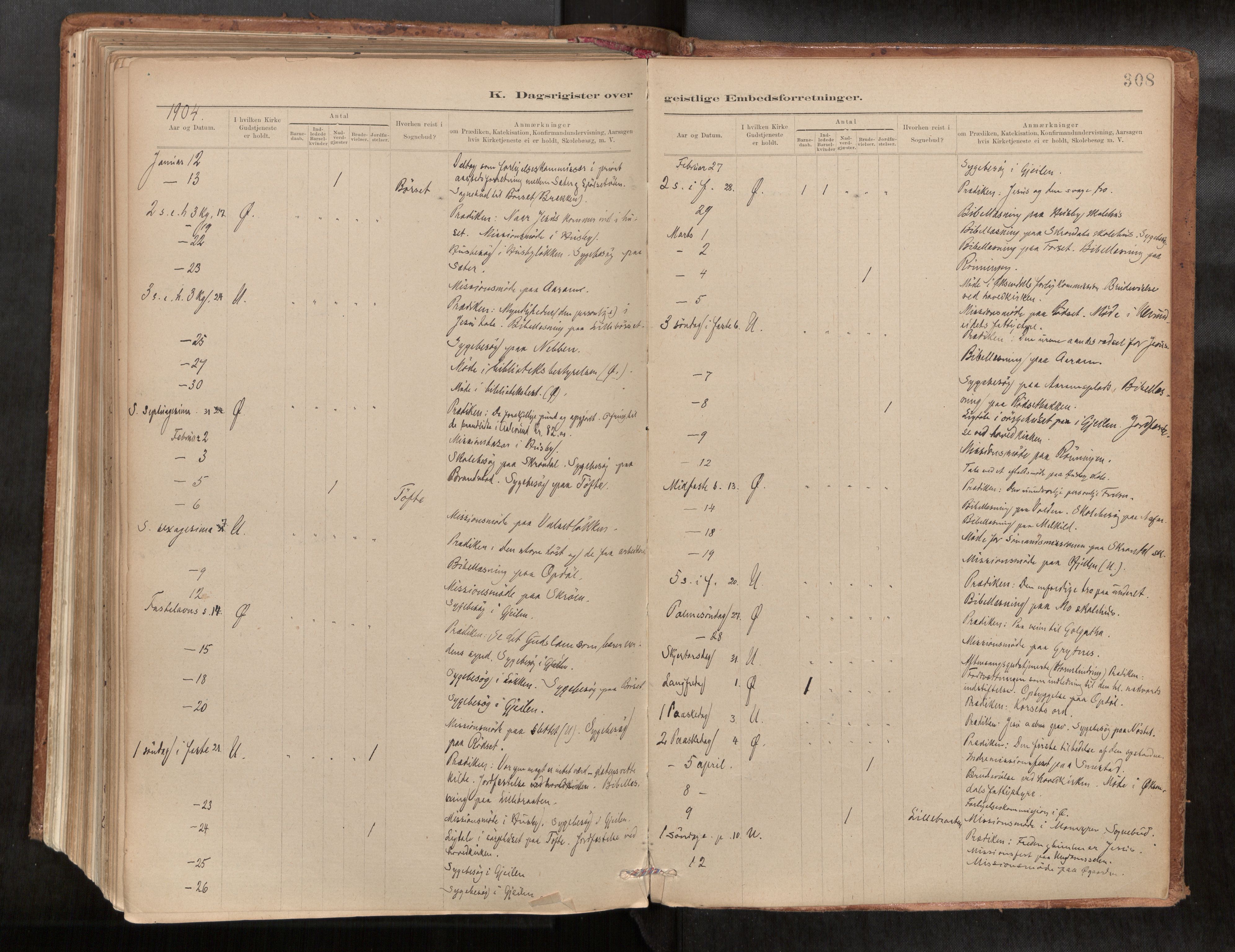 Ministerialprotokoller, klokkerbøker og fødselsregistre - Møre og Romsdal, AV/SAT-A-1454/588/L1006: Parish register (official) no. 588A03, 1886-1912, p. 308