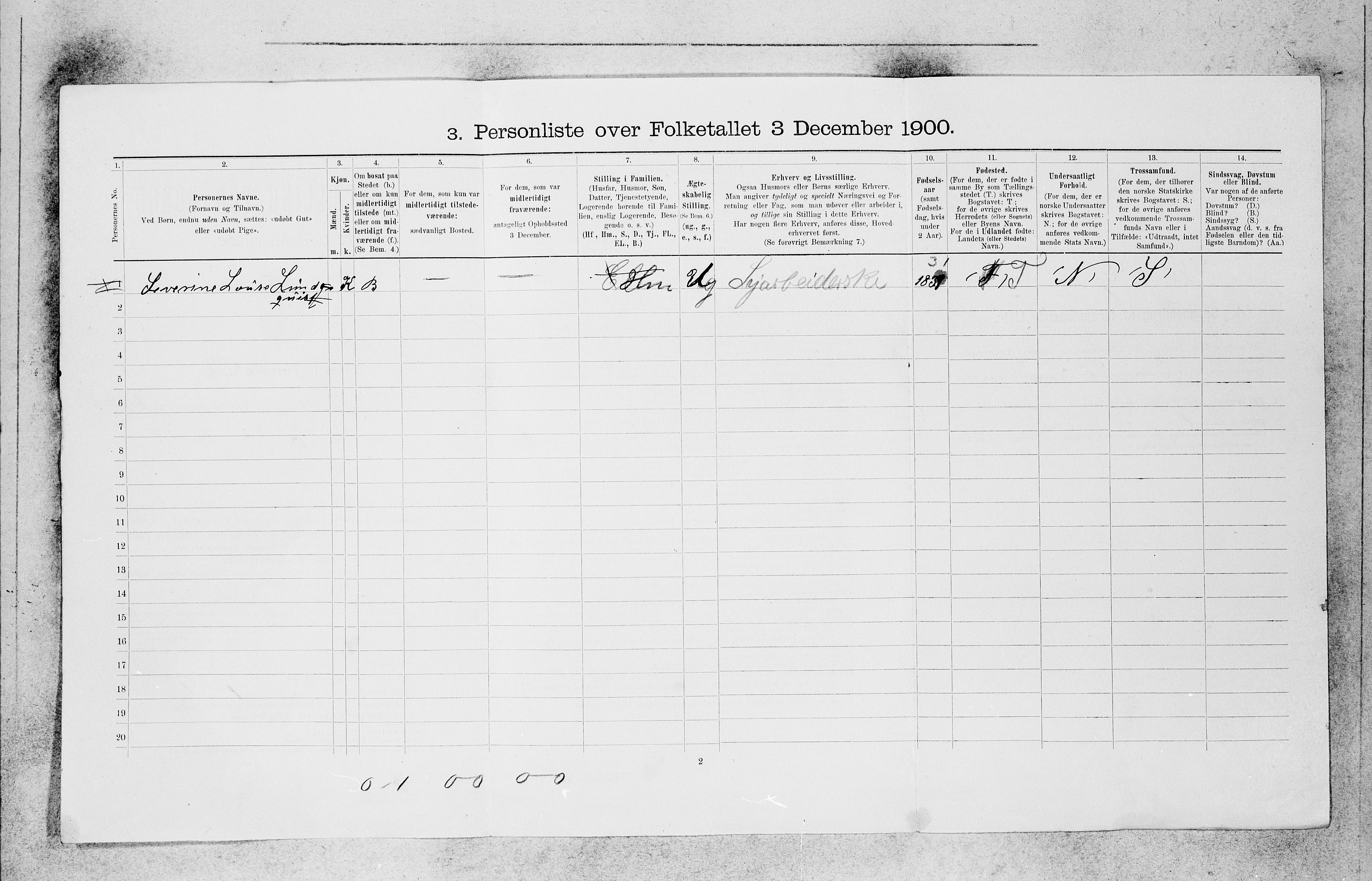 SAB, 1900 census for Bergen, 1900, p. 21496