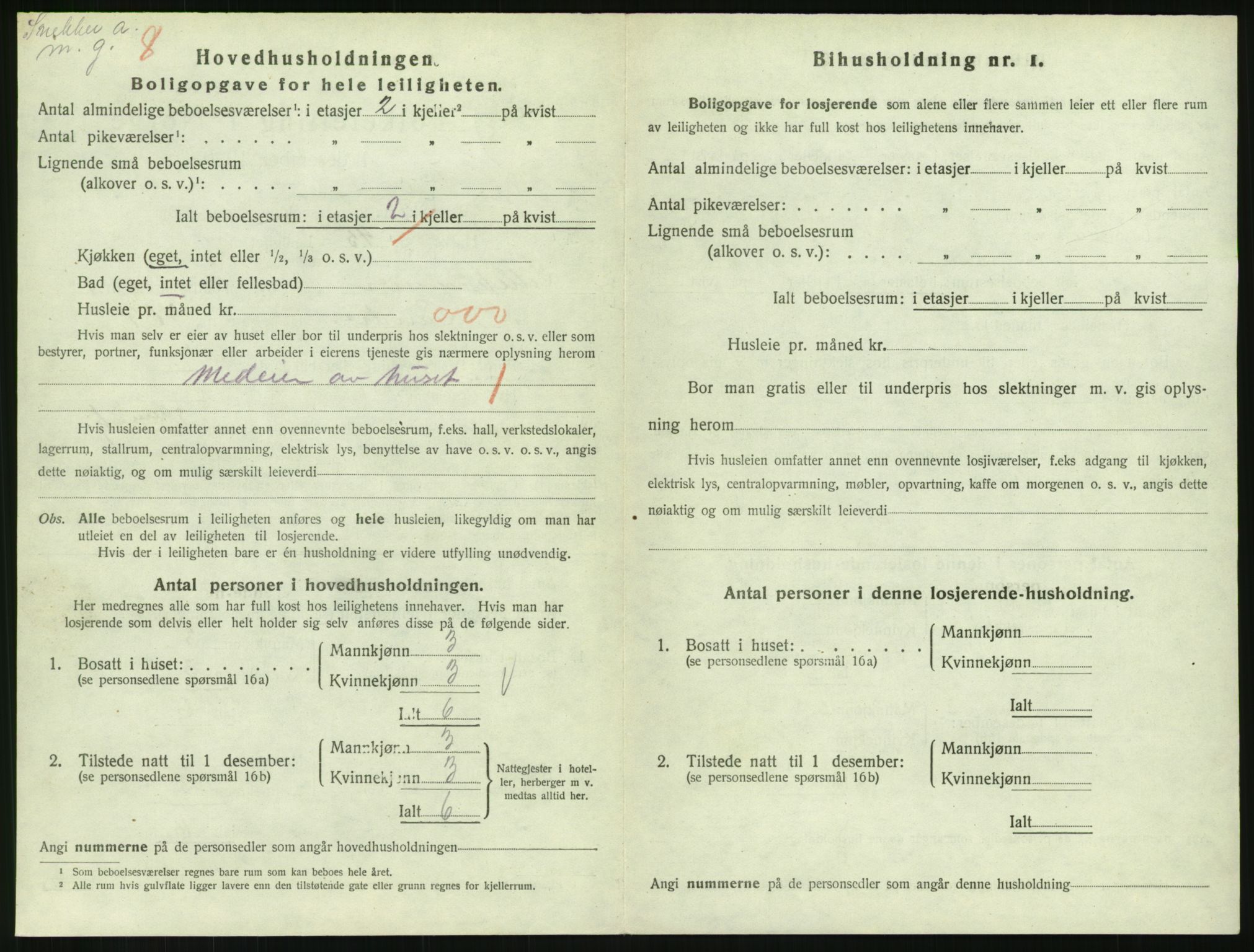 SAH, 1920 census for Lillehammer, 1920, p. 1479