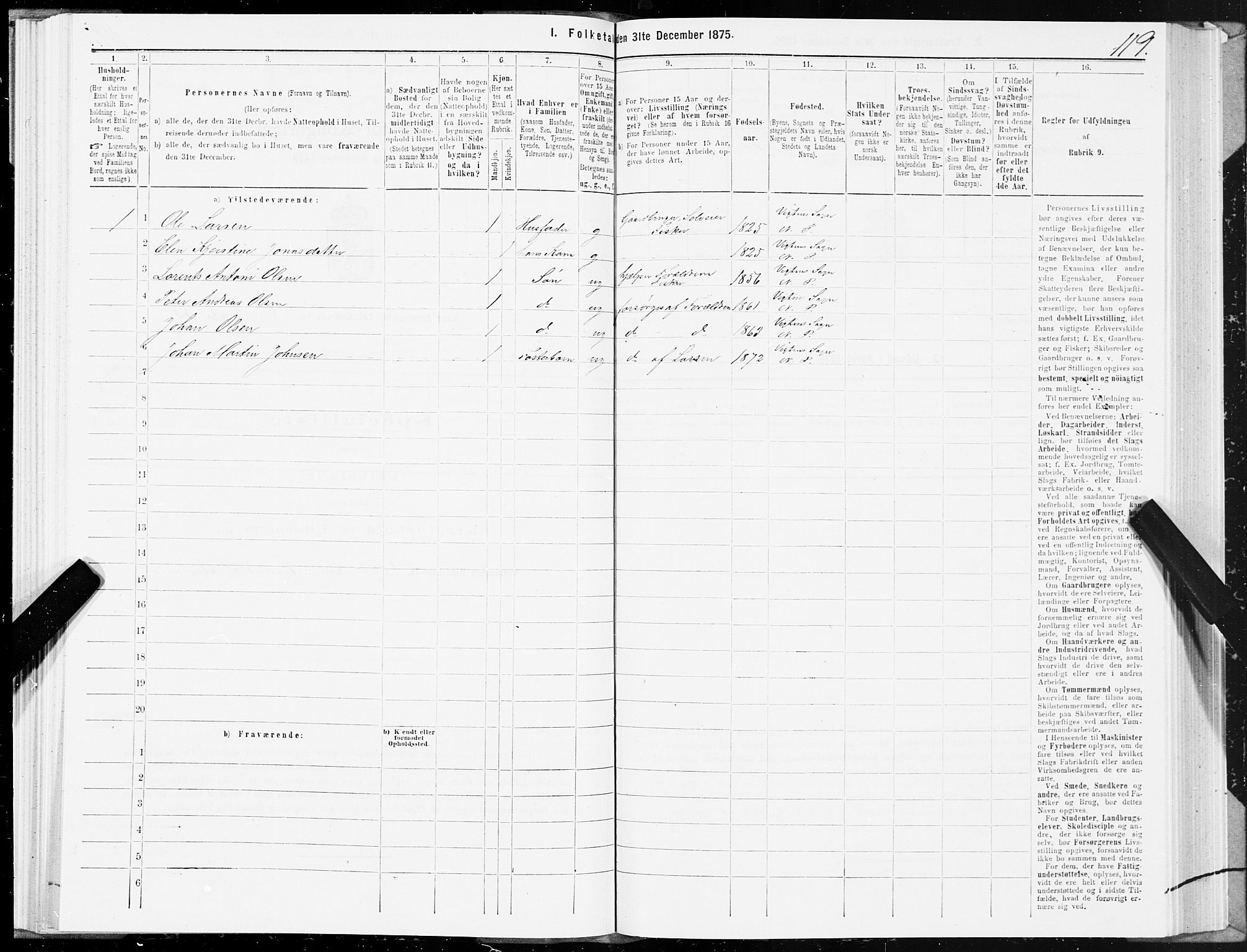 SAT, 1875 census for 1751P Nærøy, 1875, p. 4119