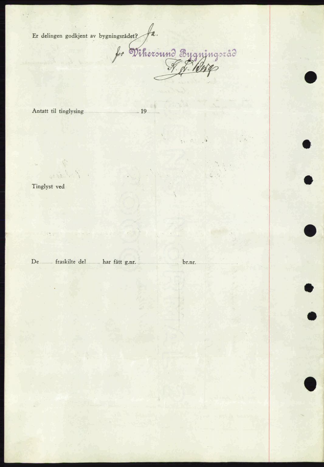 Eiker, Modum og Sigdal sorenskriveri, SAKO/A-123/G/Ga/Gab/L0041: Mortgage book no. A11, 1939-1940, Diary no: : 1019/1940