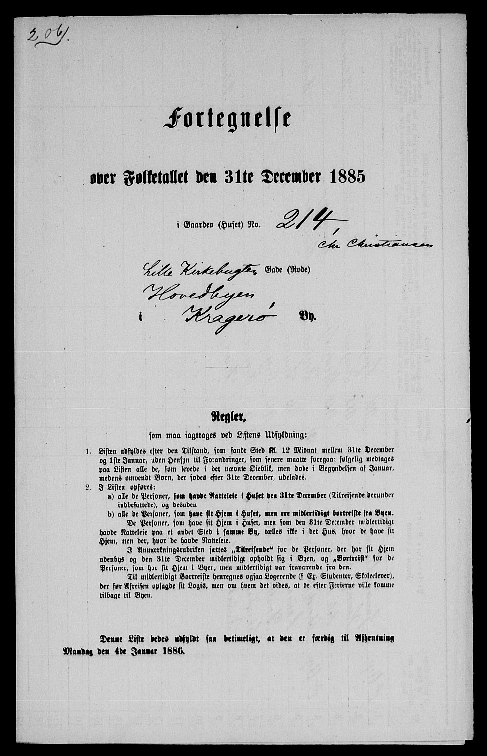 SAKO, 1885 census for 0801 Kragerø, 1885, p. 1442