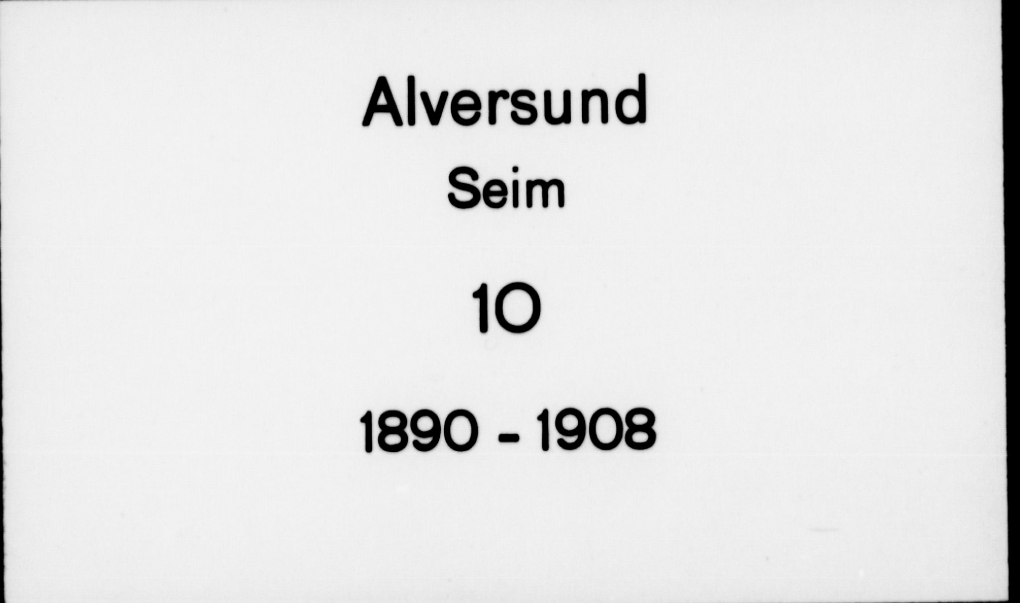 Alversund Sokneprestembete, AV/SAB-A-73901/H/Ha/Hab: Parish register (copy) no. D 3, 1890-1908