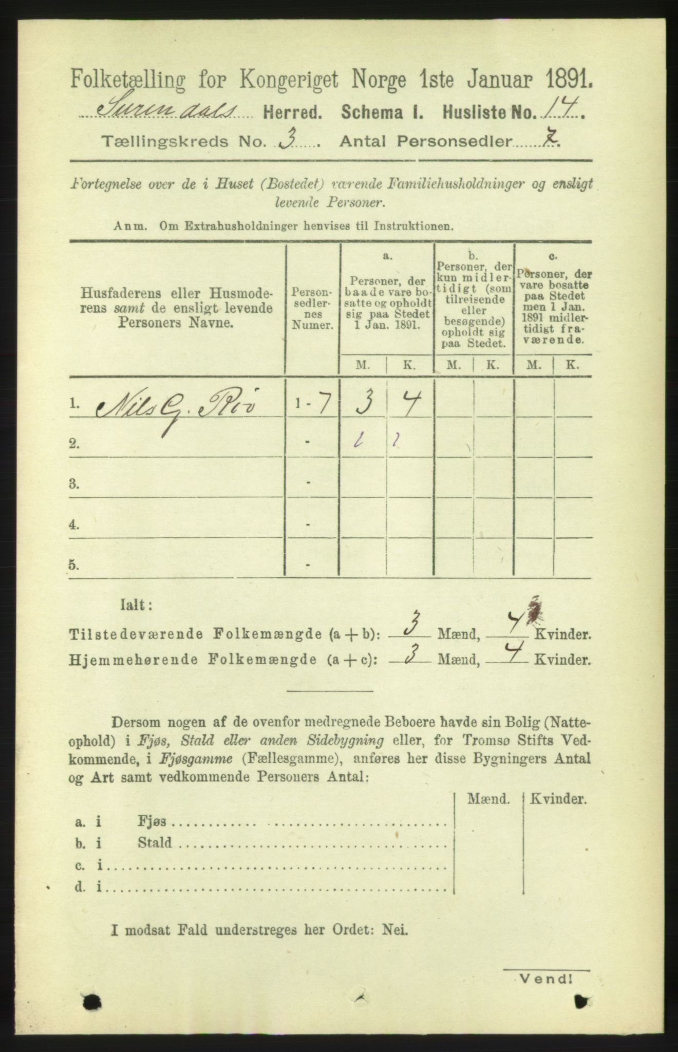 RA, 1891 census for 1566 Surnadal, 1891, p. 758