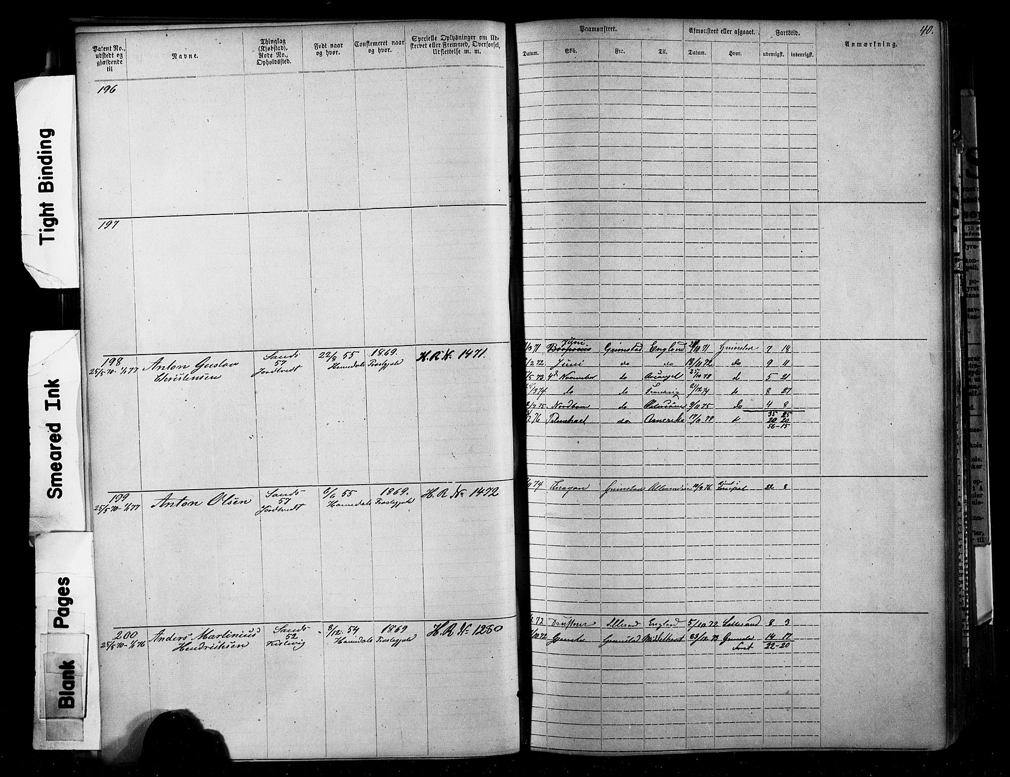 Lillesand mønstringskrets, SAK/2031-0014/F/Fa/L0002: Annotasjonsrulle nr 1-1910 med register, W-8, 1868-1891, p. 56