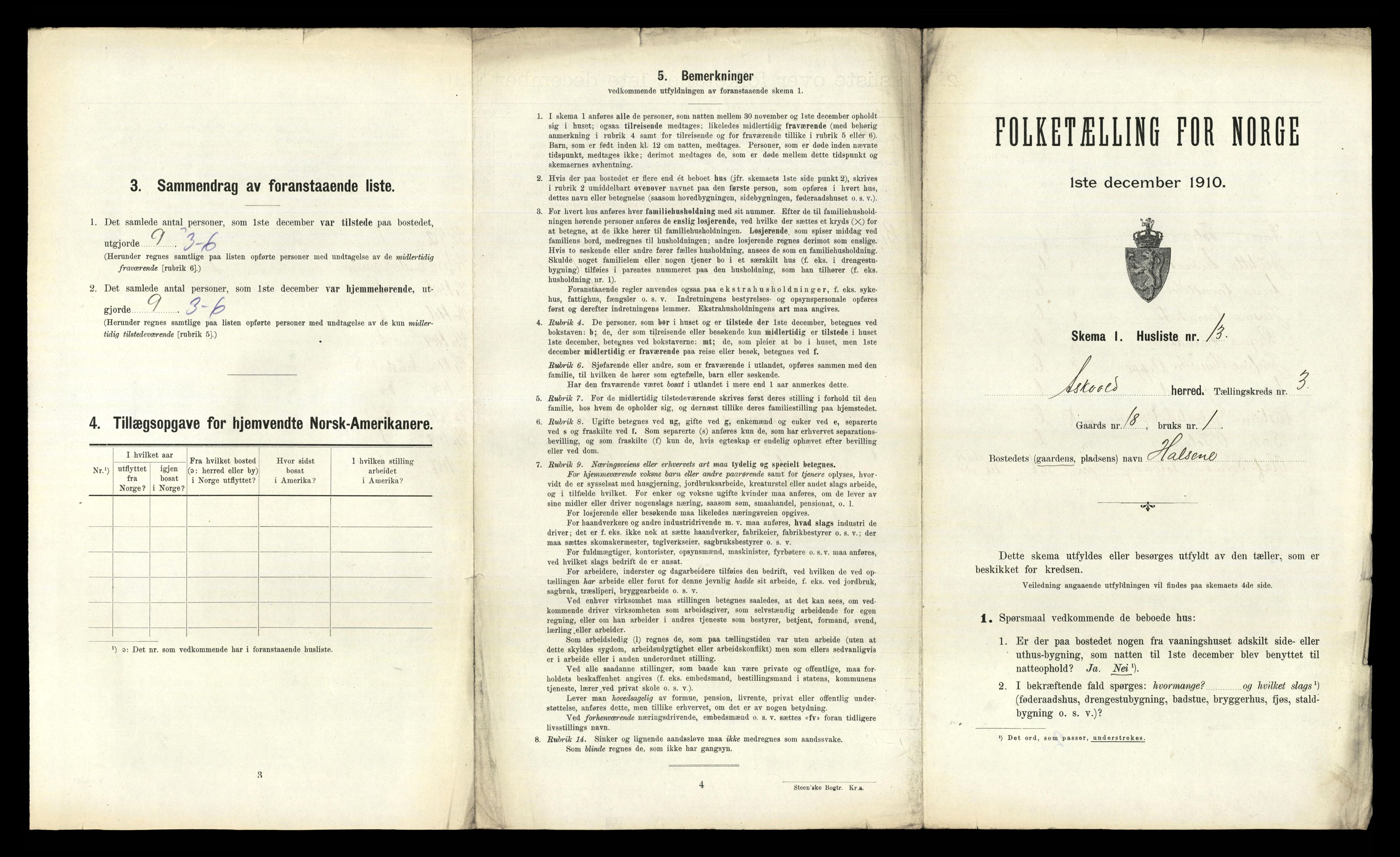 RA, 1910 census for Askvoll, 1910, p. 235