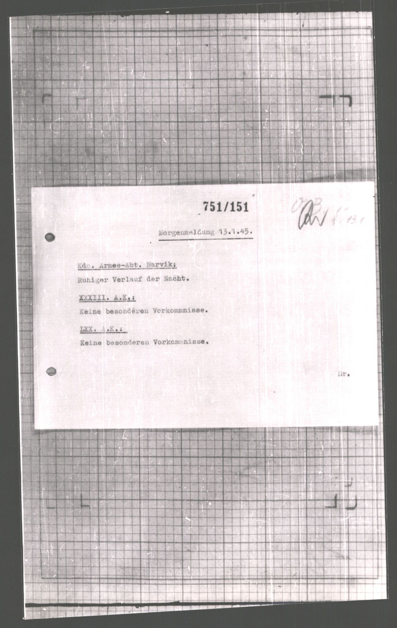 Forsvarets Overkommando. 2 kontor. Arkiv 11.4. Spredte tyske arkivsaker, AV/RA-RAFA-7031/D/Dar/Dara/L0006: Krigsdagbøker for 20. Gebirgs-Armee-Oberkommando (AOK 20), 1945, p. 479