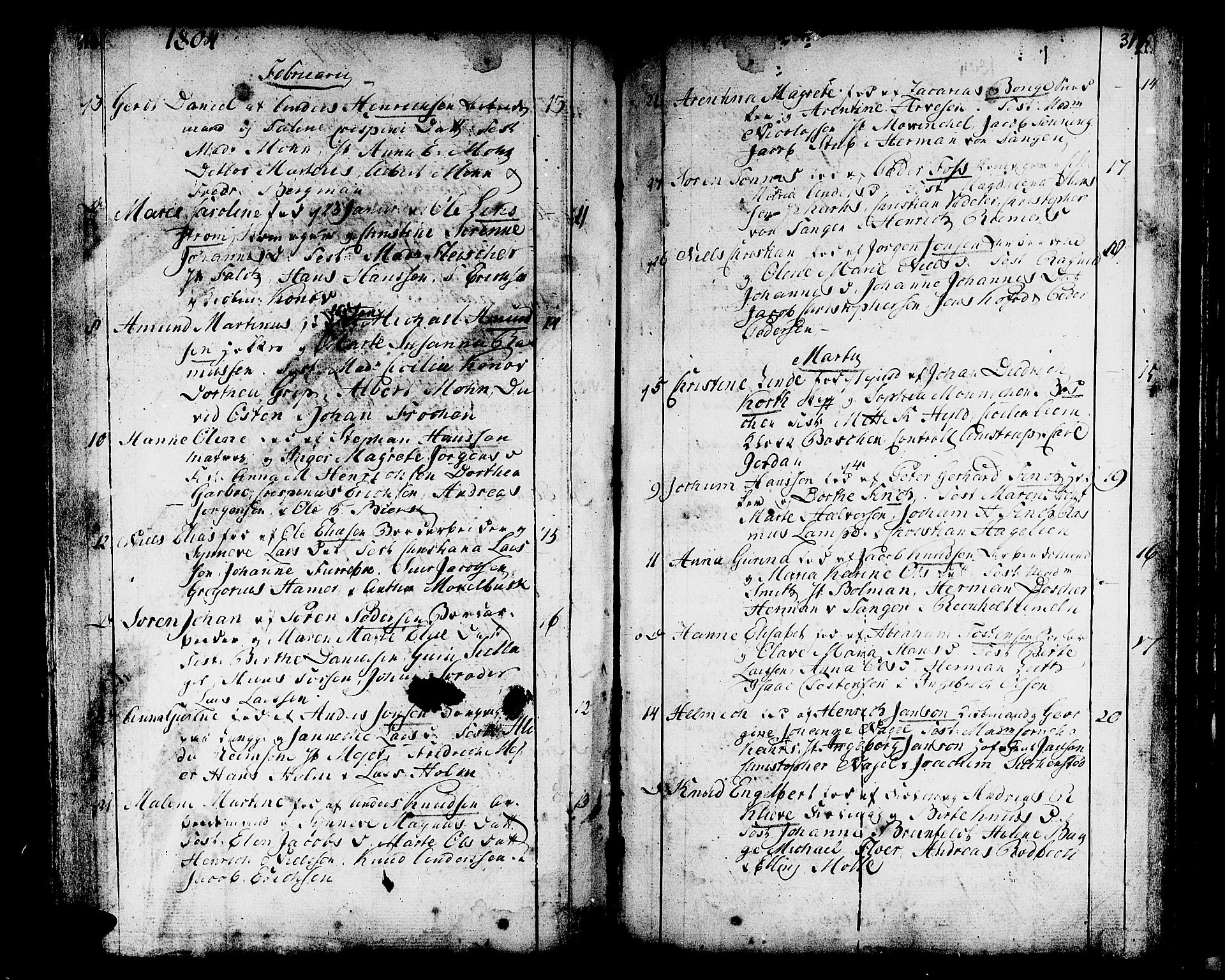 Domkirken sokneprestembete, SAB/A-74801/H/Haa/L0004: Parish register (official) no. A 4, 1763-1820, p. 316-317
