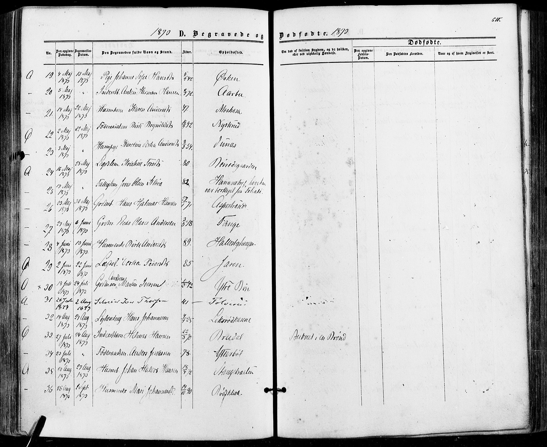 Aremark prestekontor Kirkebøker, SAO/A-10899/F/Fc/L0004: Parish register (official) no. III 4, 1866-1877, p. 609-610