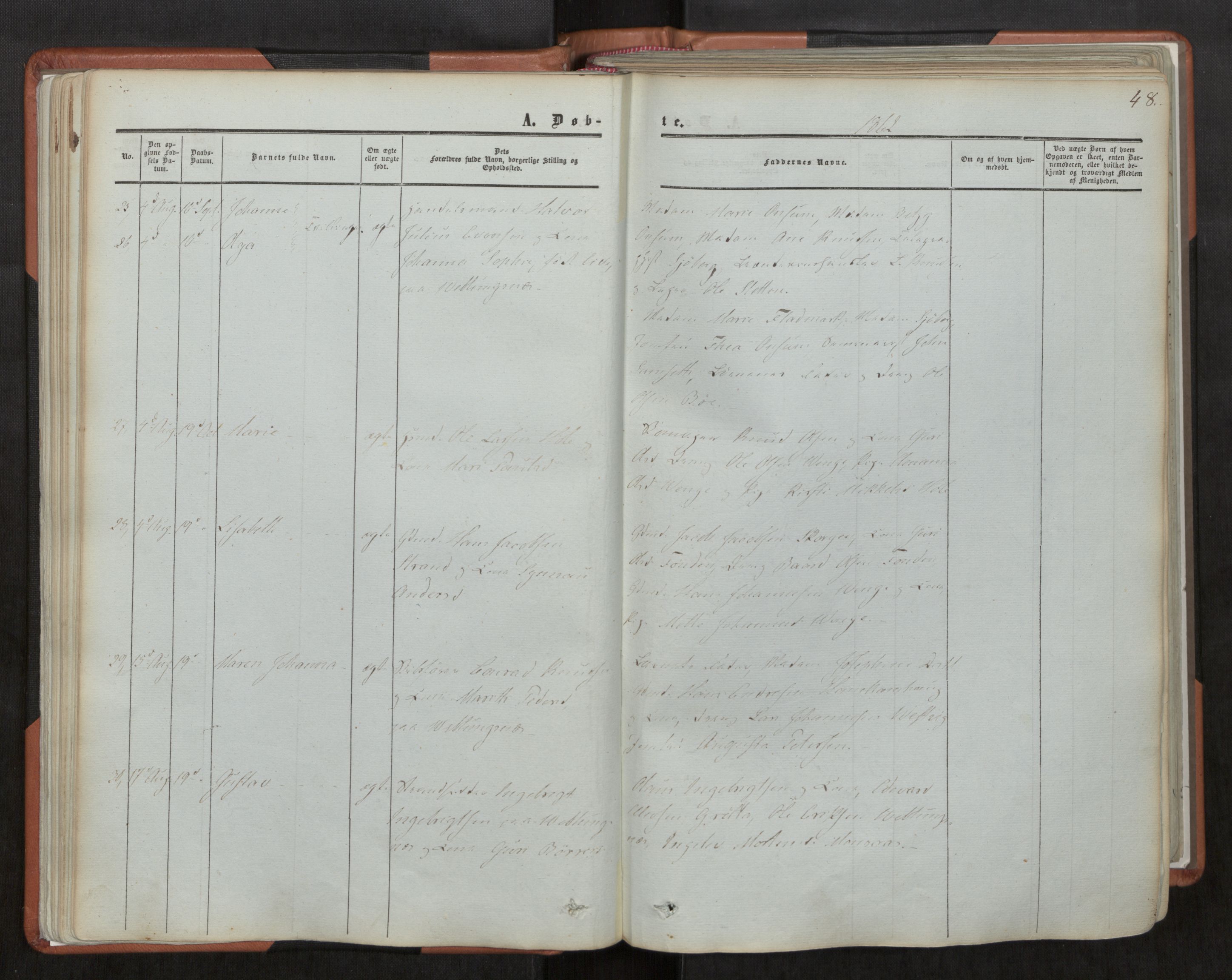 Ministerialprotokoller, klokkerbøker og fødselsregistre - Møre og Romsdal, AV/SAT-A-1454/544/L0572: Parish register (official) no. 544A05, 1854-1886, p. 48