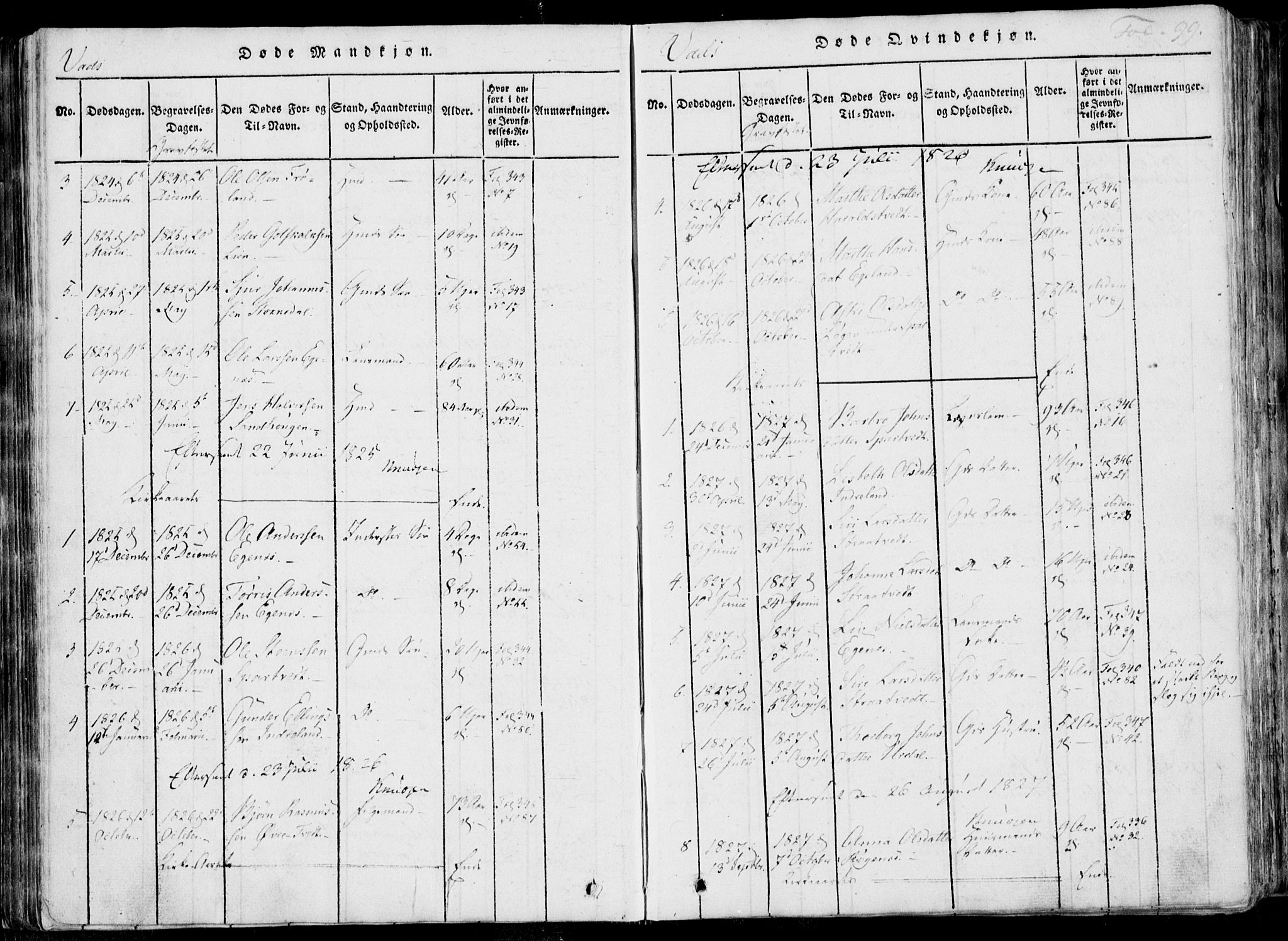 Skjold sokneprestkontor, AV/SAST-A-101847/H/Ha/Haa/L0004: Parish register (official) no. A 4 /2, 1815-1830, p. 99