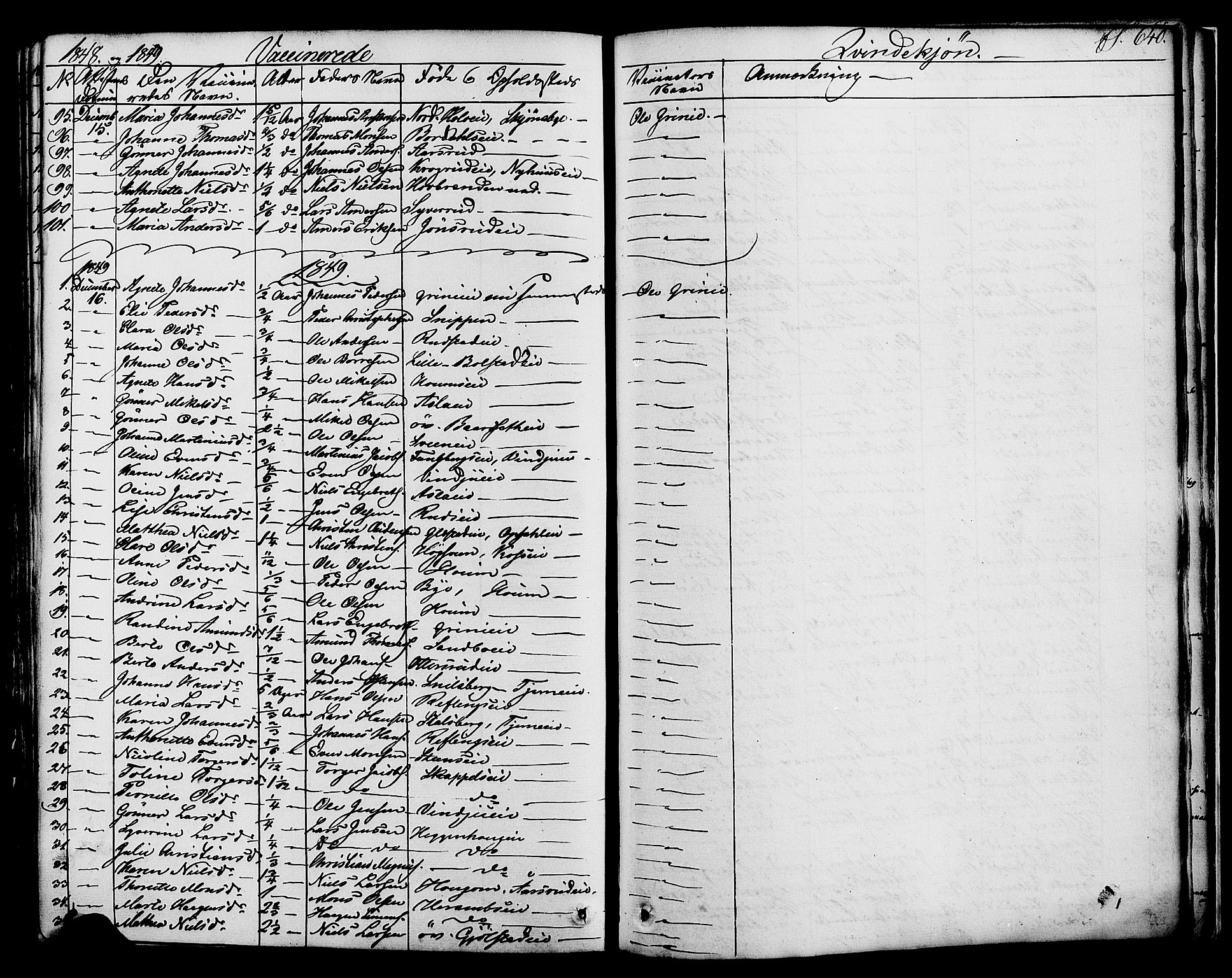 Ringsaker prestekontor, SAH/PREST-014/K/Ka/L0008: Parish register (official) no. 8, 1837-1850, p. 640
