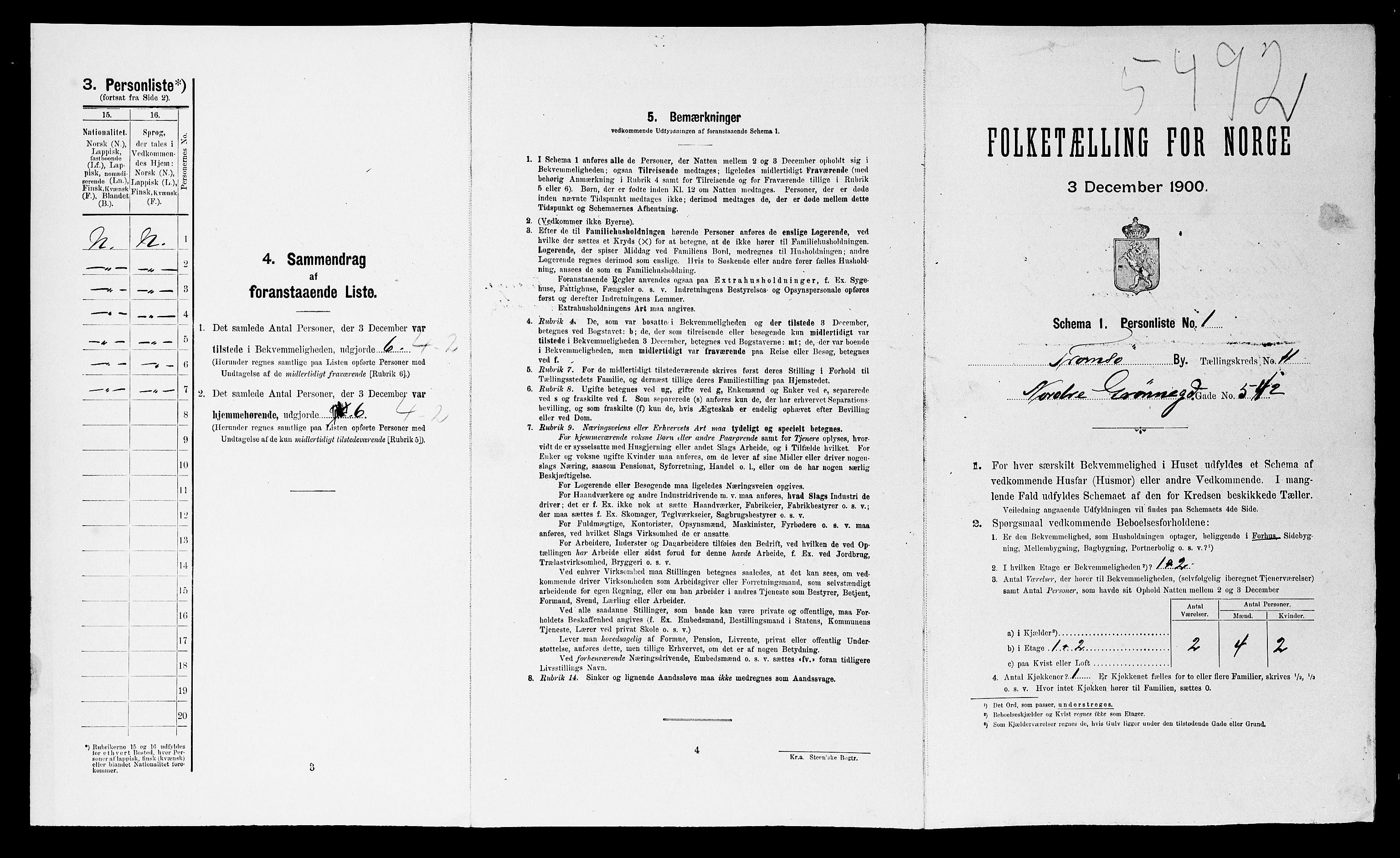 SATØ, 1900 census for Tromsø, 1900, p. 3269