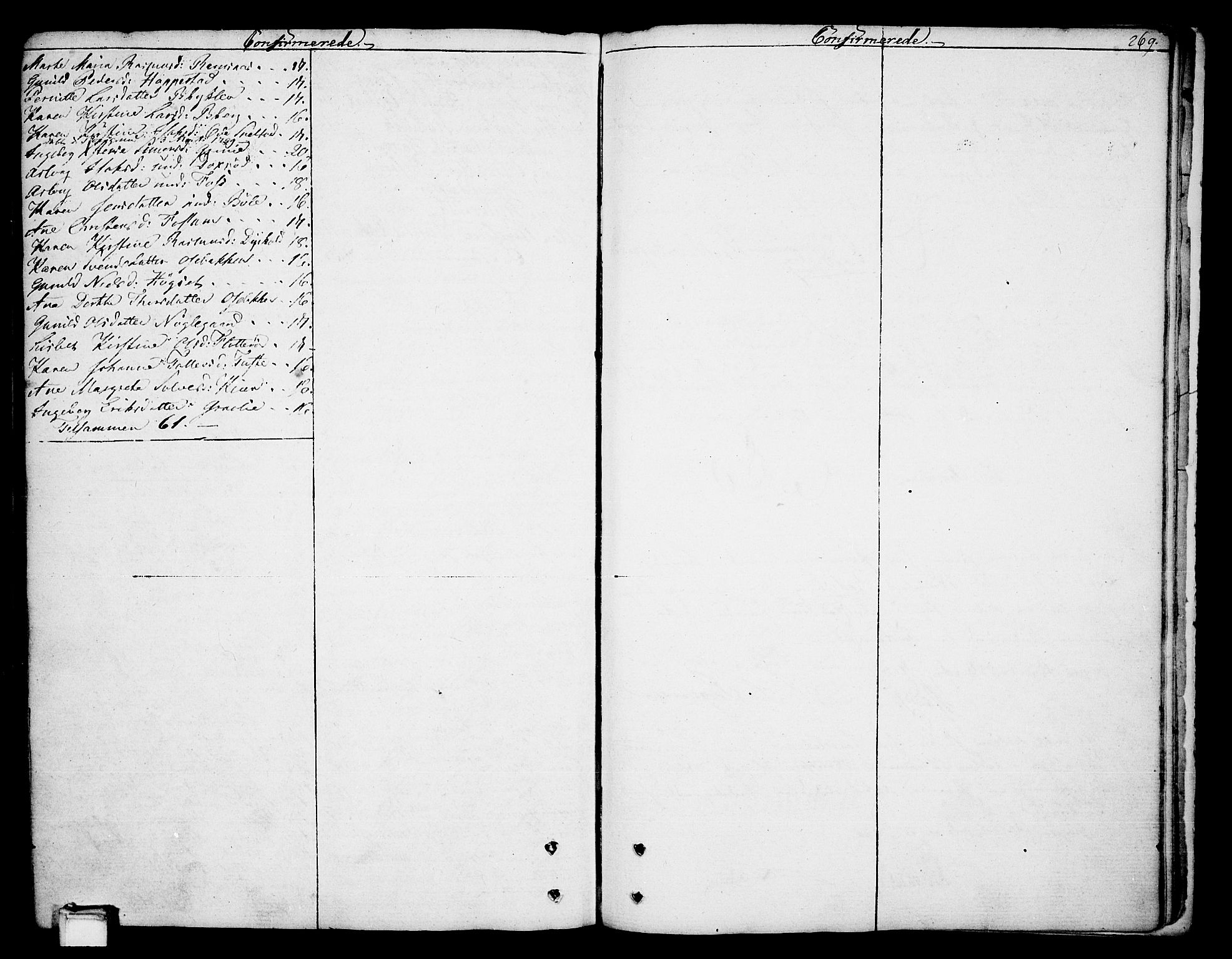 Gjerpen kirkebøker, SAKO/A-265/F/Fa/L0003: Parish register (official) no. I 3, 1796-1814, p. 269