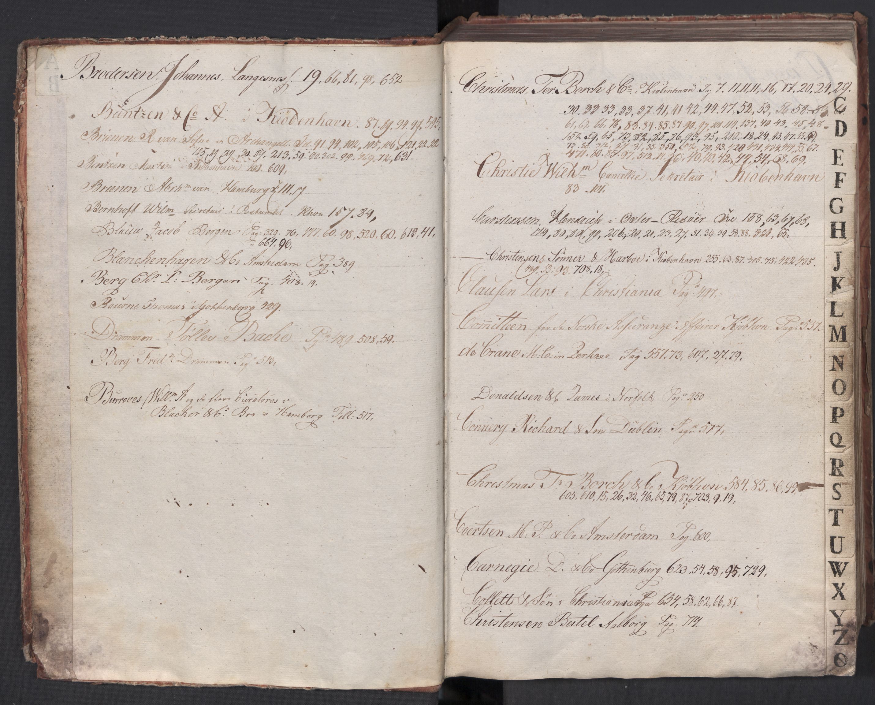Hoë, Herman & Co, AV/SAT-PA-0280/11/L0011: Kopibok, utenriks, 1806-1811