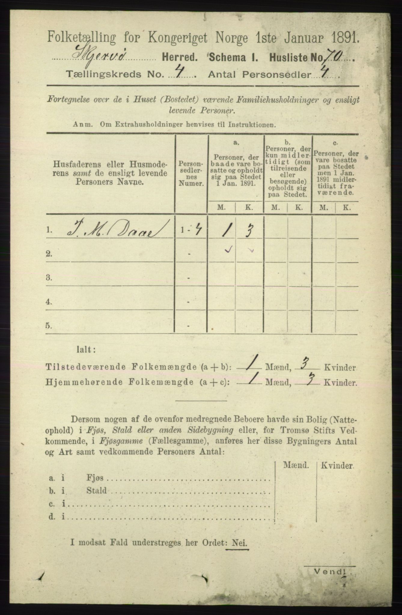 RA, 1891 census for 1941 Skjervøy, 1891, p. 2293