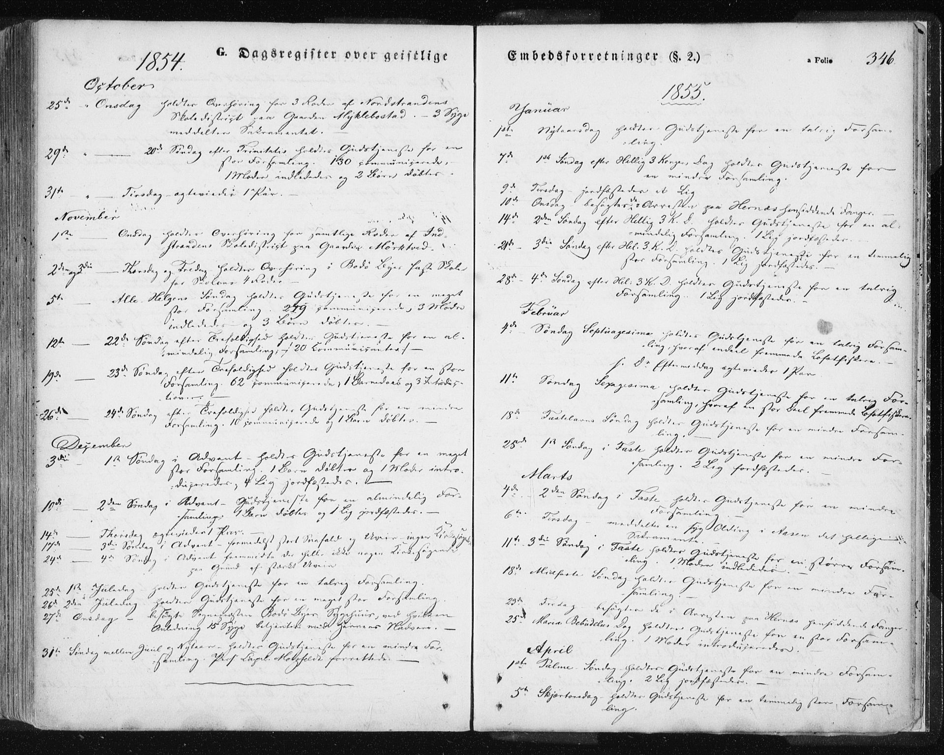 Ministerialprotokoller, klokkerbøker og fødselsregistre - Nordland, SAT/A-1459/801/L0007: Parish register (official) no. 801A07, 1845-1863, p. 346