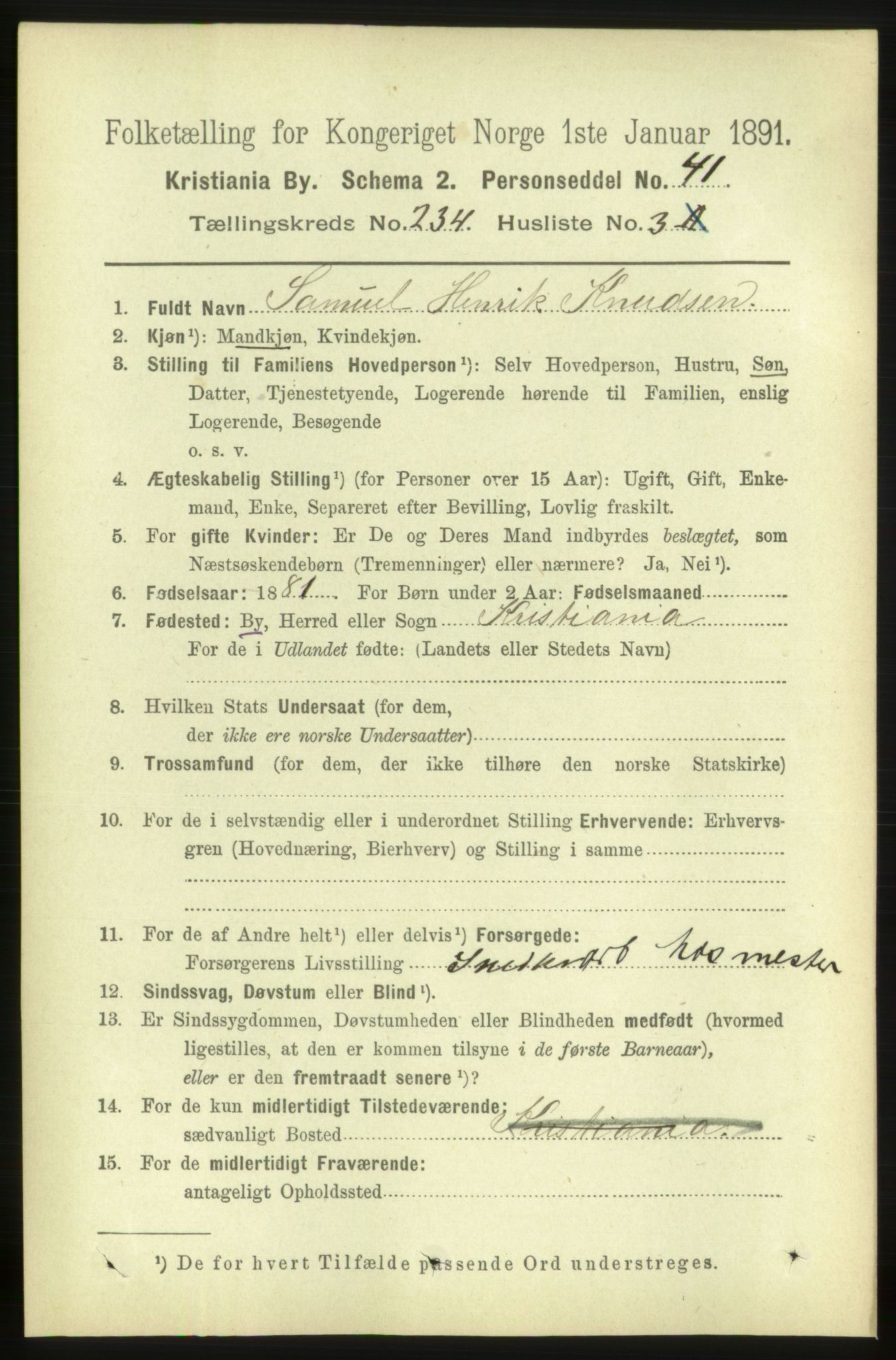 RA, 1891 census for 0301 Kristiania, 1891, p. 143502