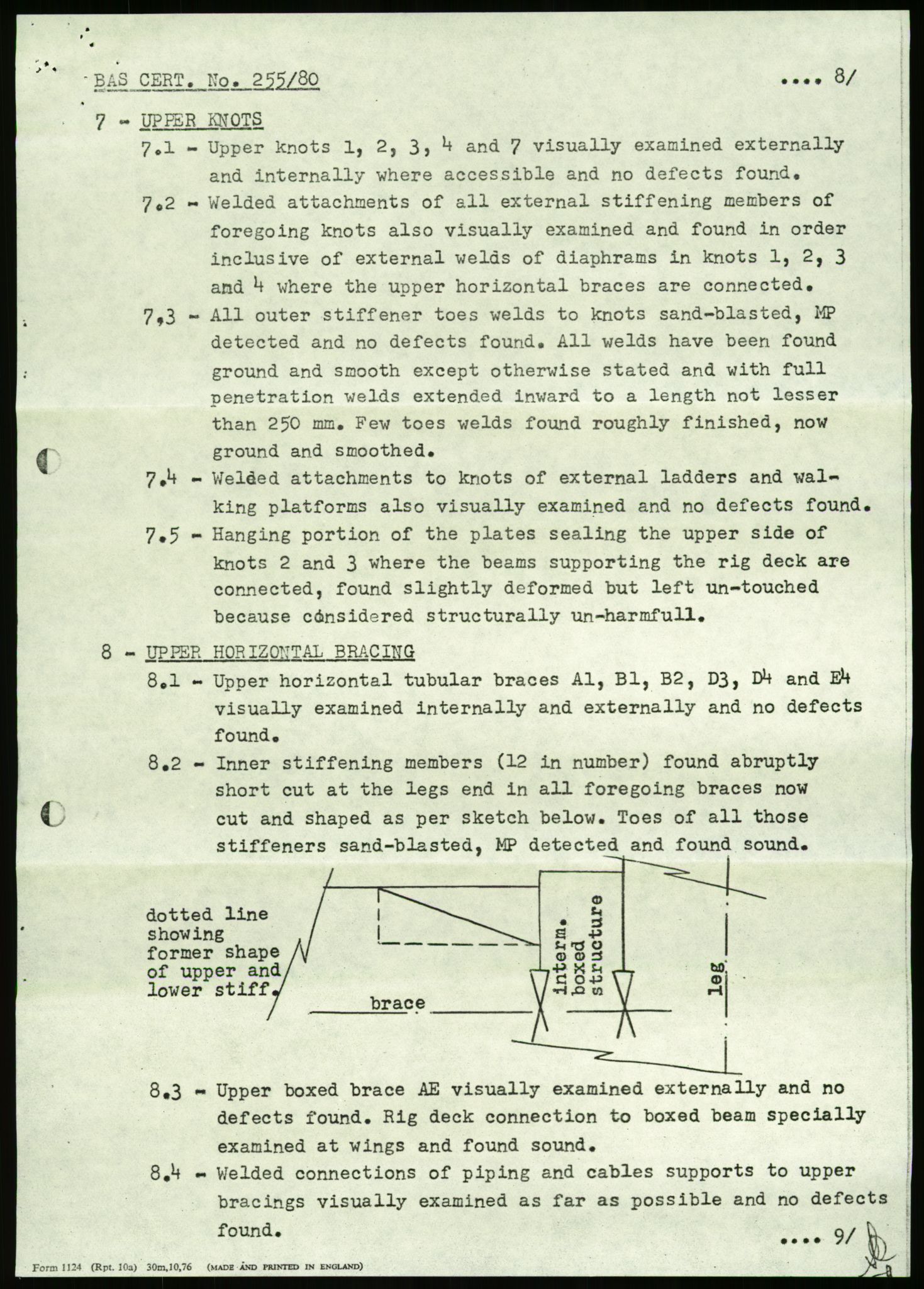 Justisdepartementet, Granskningskommisjonen ved Alexander Kielland-ulykken 27.3.1980, AV/RA-S-1165/D/L0023: Æ Øvrige Pentagone-rigger (Doku.liste + Æ1-Æ2, Æ4 av 4  - Æ3 mangler)/ ALK - SINTEF-undersøkelse av bruddflater og materialer (STF01 F80008), 1980-1981, p. 25