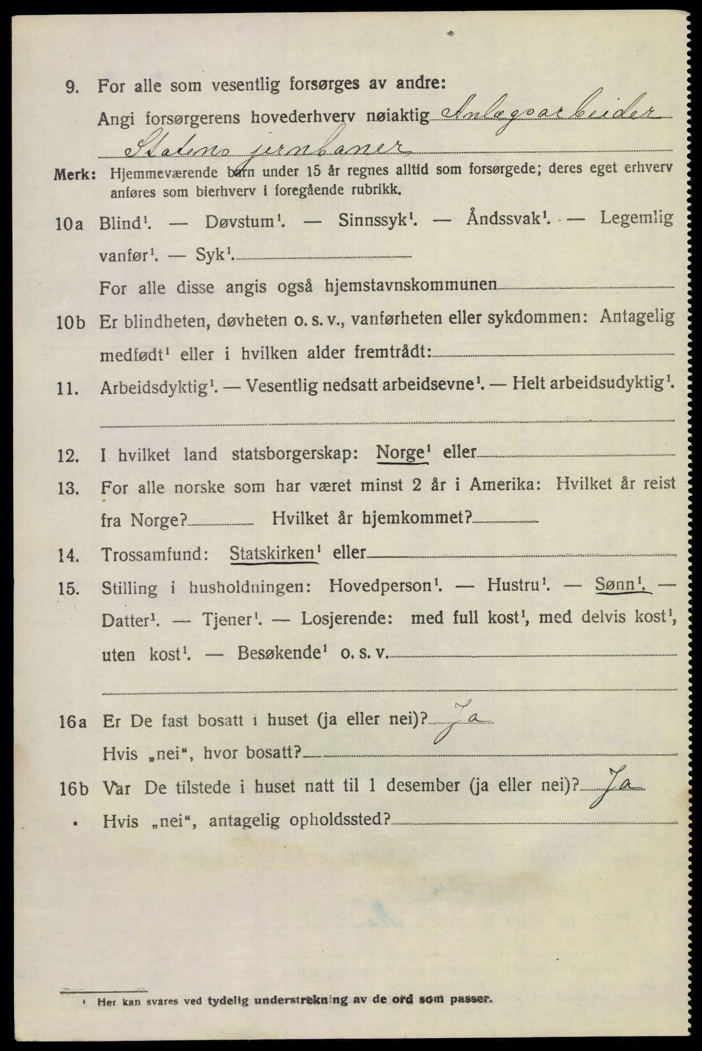 SAKO, 1920 census for Lunde, 1920, p. 3402