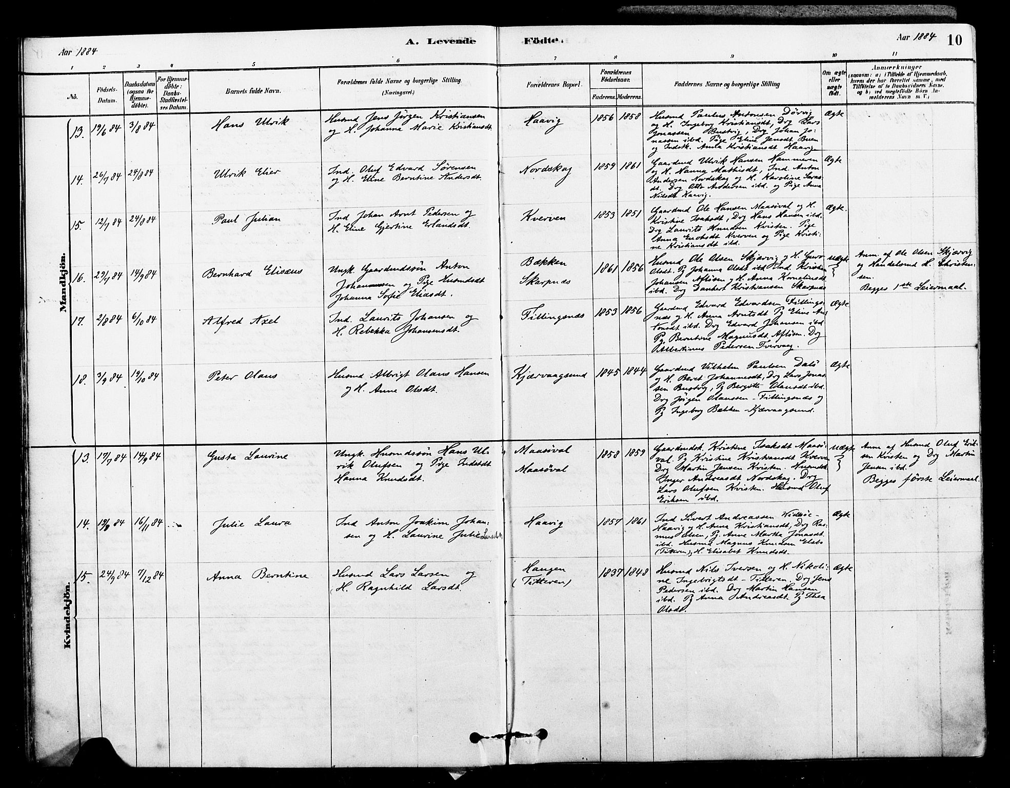 Ministerialprotokoller, klokkerbøker og fødselsregistre - Sør-Trøndelag, AV/SAT-A-1456/641/L0595: Parish register (official) no. 641A01, 1882-1897, p. 10