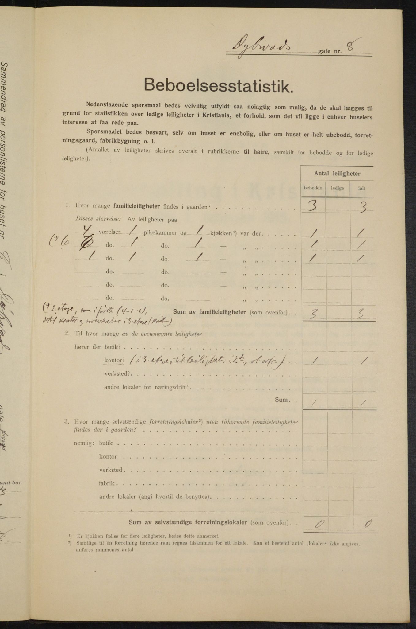 OBA, Municipal Census 1915 for Kristiania, 1915, p. 17538