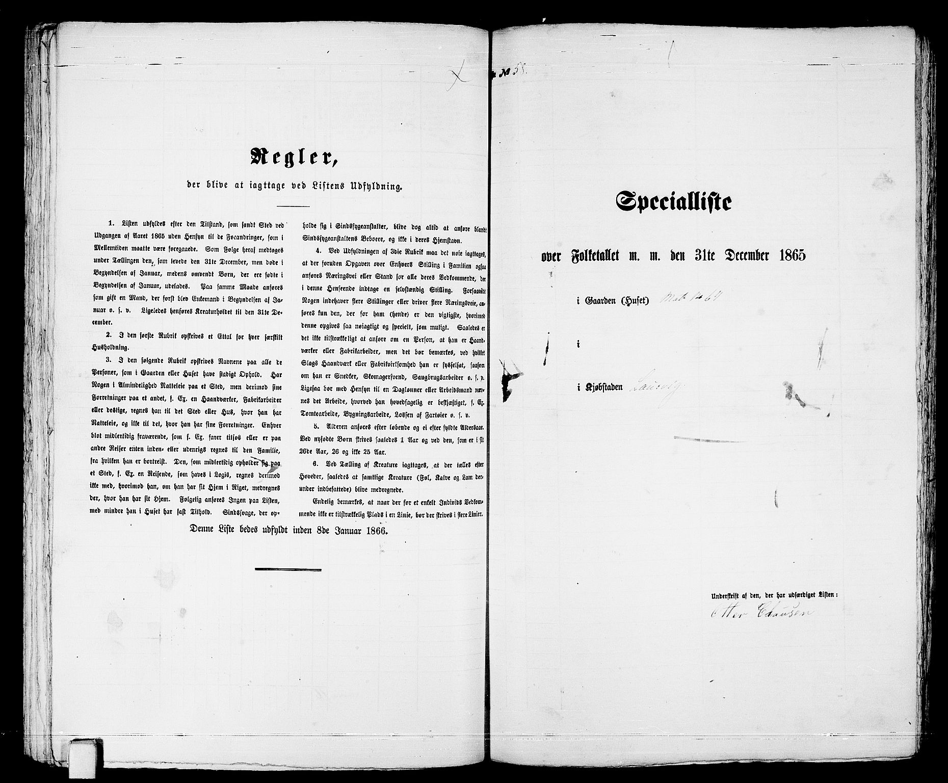 RA, 1865 census for Larvik, 1865, p. 129