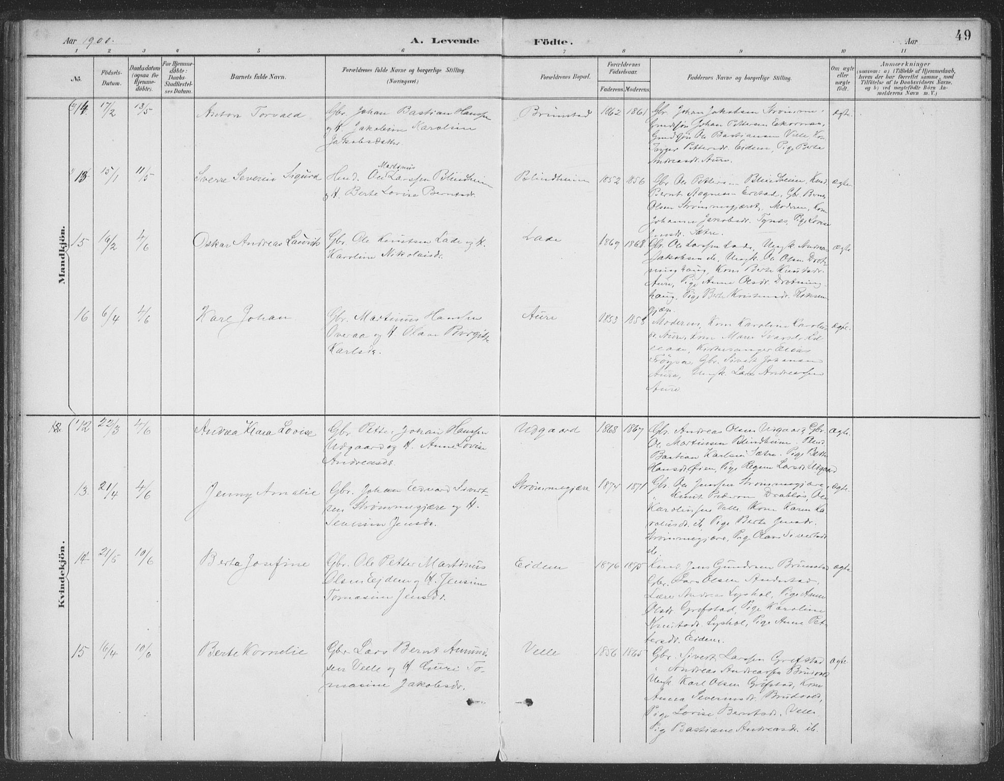 Ministerialprotokoller, klokkerbøker og fødselsregistre - Møre og Romsdal, AV/SAT-A-1454/523/L0335: Parish register (official) no. 523A02, 1891-1911, p. 49