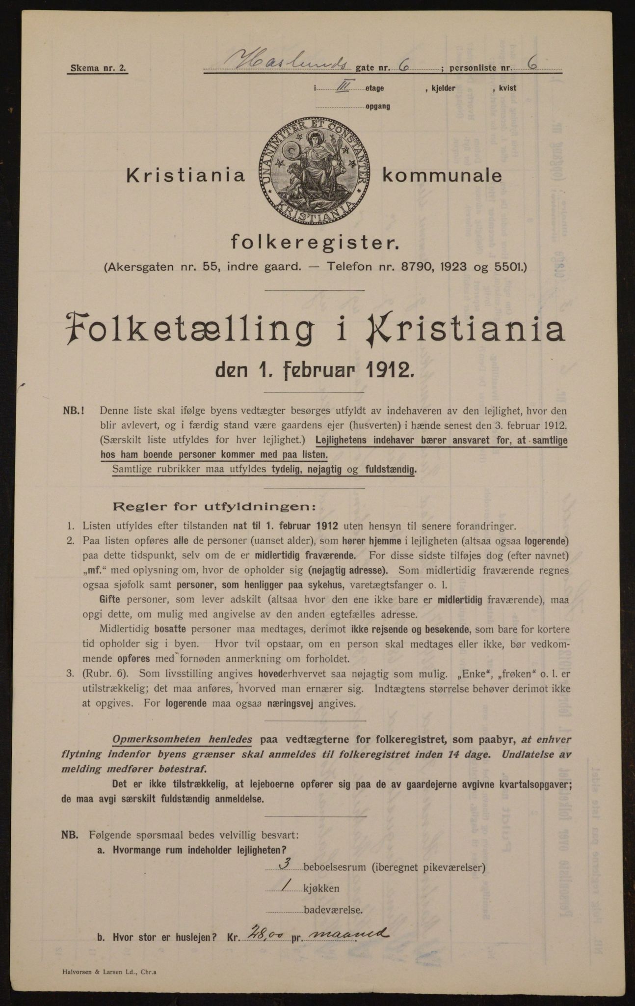 OBA, Municipal Census 1912 for Kristiania, 1912, p. 35376