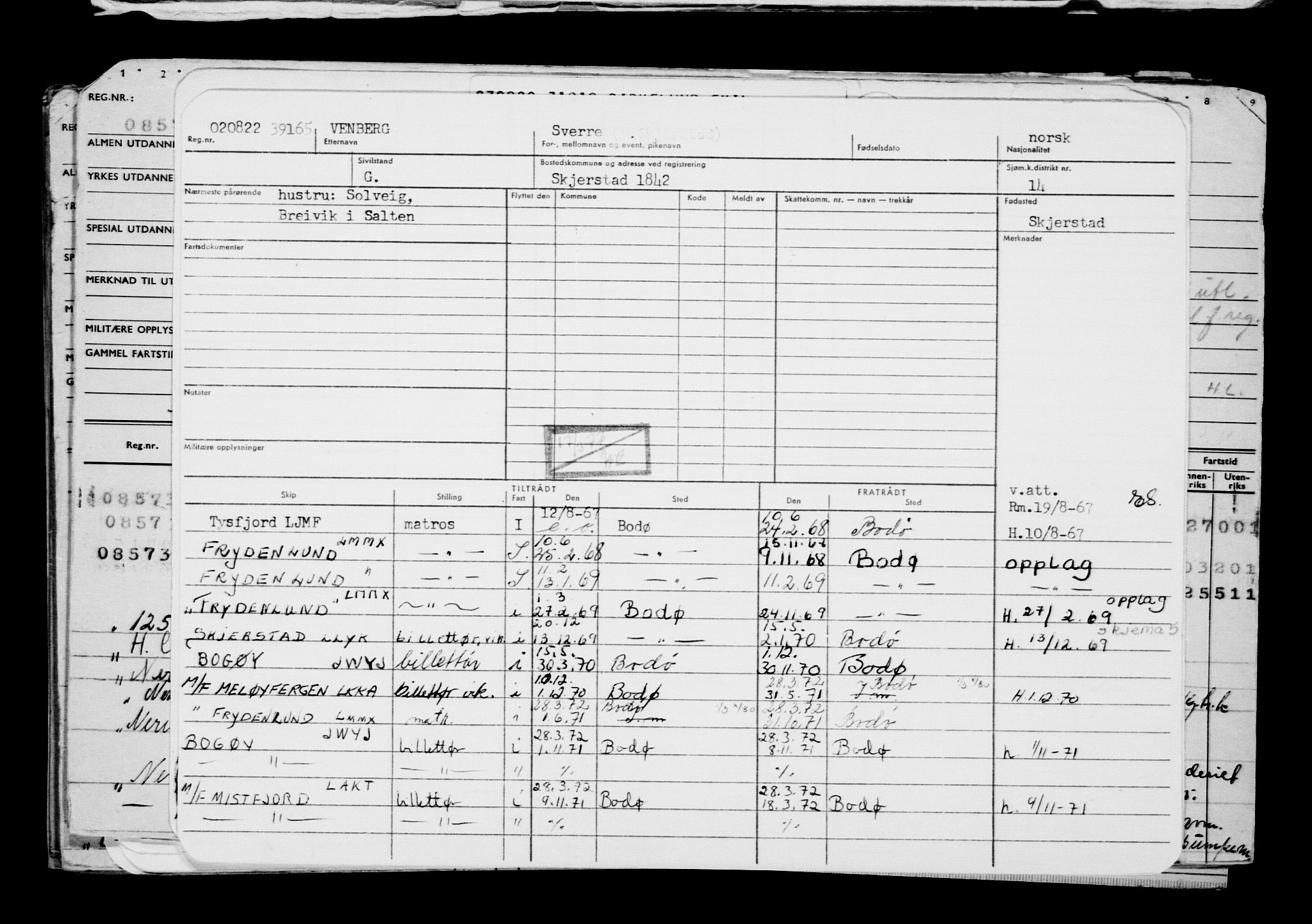 Direktoratet for sjømenn, AV/RA-S-3545/G/Gb/L0209: Hovedkort, 1922, p. 313