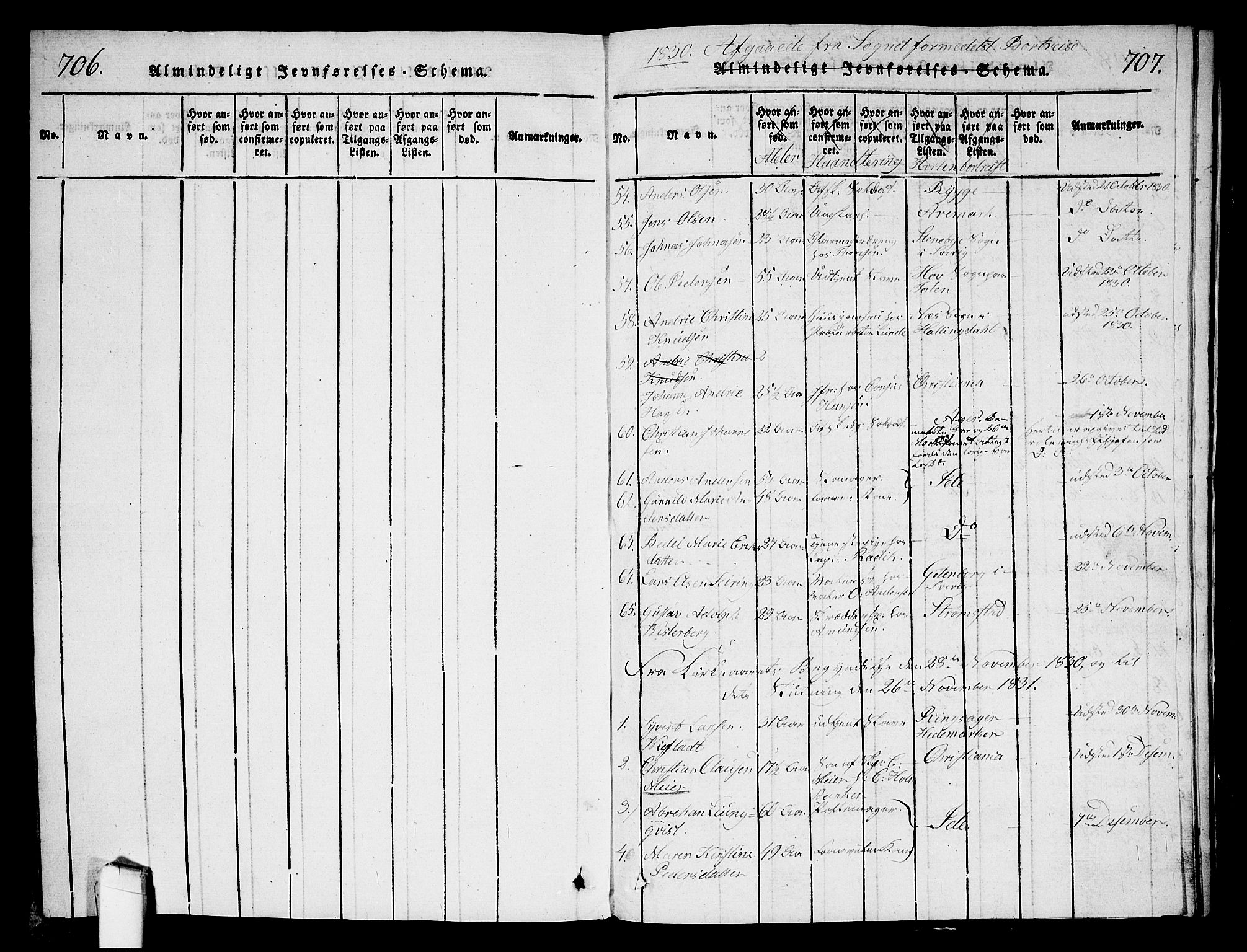Halden prestekontor Kirkebøker, SAO/A-10909/G/Ga/L0001: Parish register (copy) no. 1, 1815-1833, p. 706-707