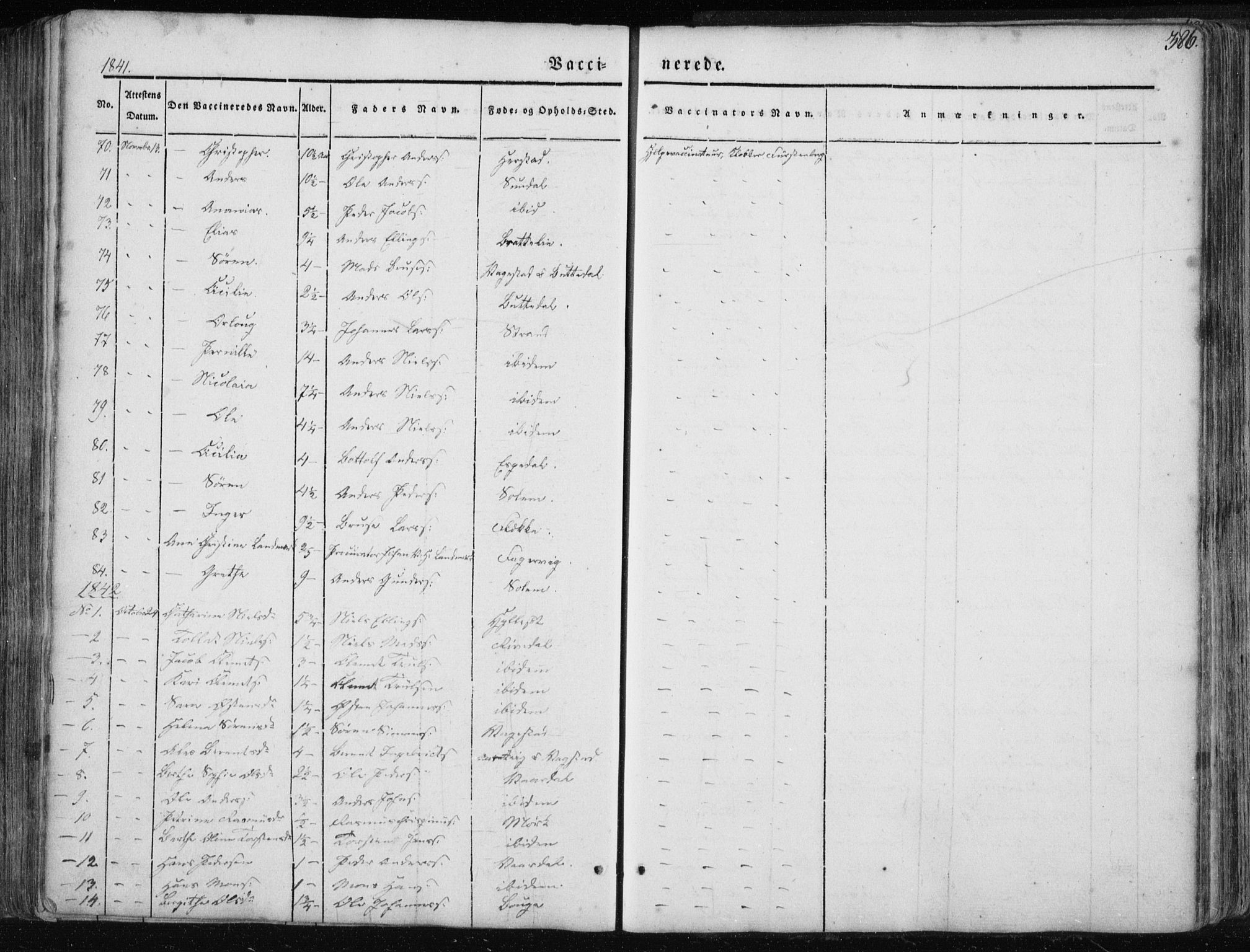 Fjaler sokneprestembete, AV/SAB-A-79801/H/Haa/Haaa/L0006: Parish register (official) no. A 6, 1835-1884, p. 386