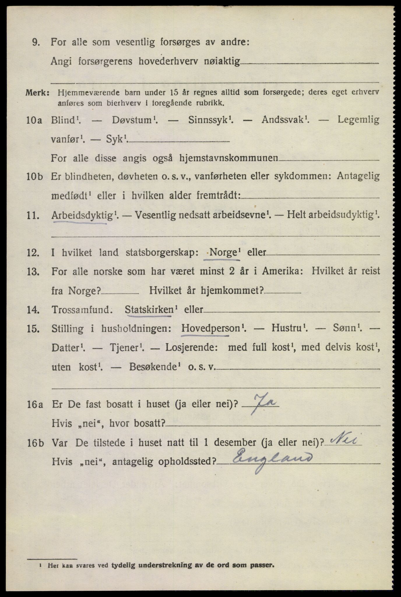 SAKO, 1920 census for Sandeherred, 1920, p. 7481