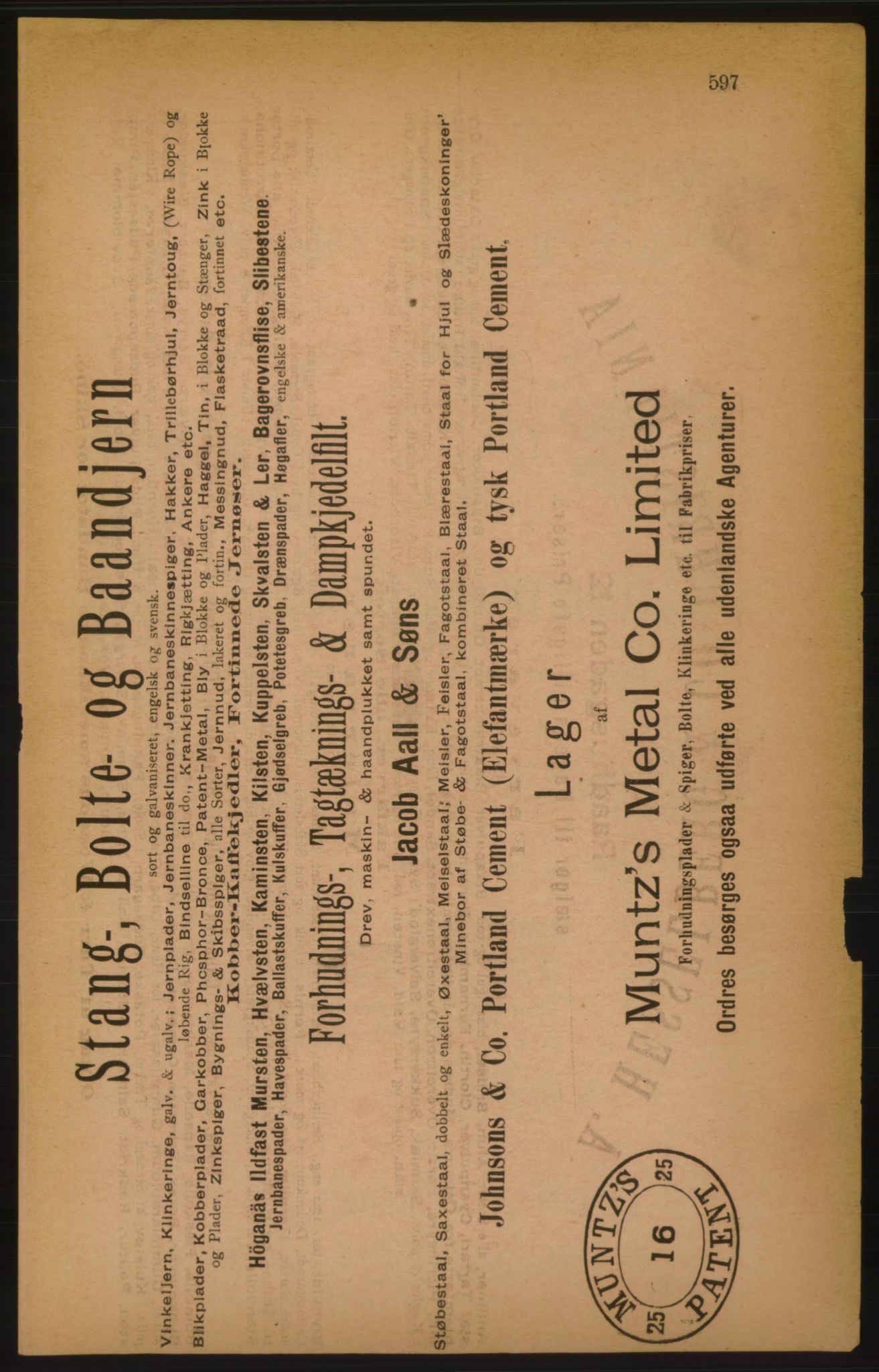 Kristiania/Oslo adressebok, PUBL/-, 1886, p. 597