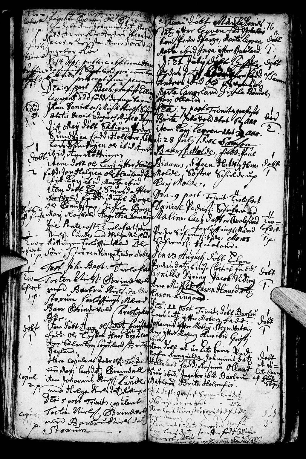 Os sokneprestembete, SAB/A-99929: Parish register (official) no. A 1, 1669-1722, p. 76