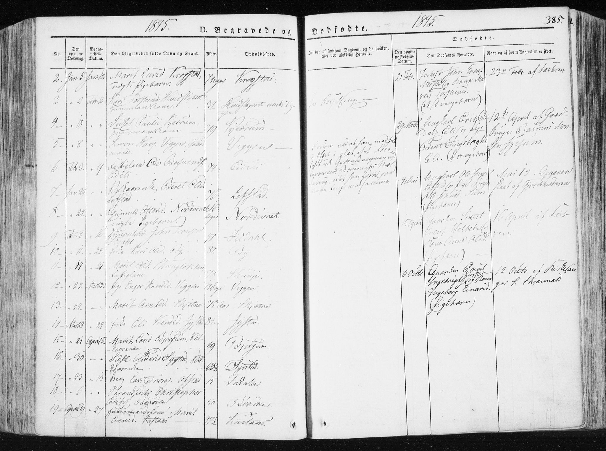 Ministerialprotokoller, klokkerbøker og fødselsregistre - Sør-Trøndelag, SAT/A-1456/665/L0771: Parish register (official) no. 665A06, 1830-1856, p. 385