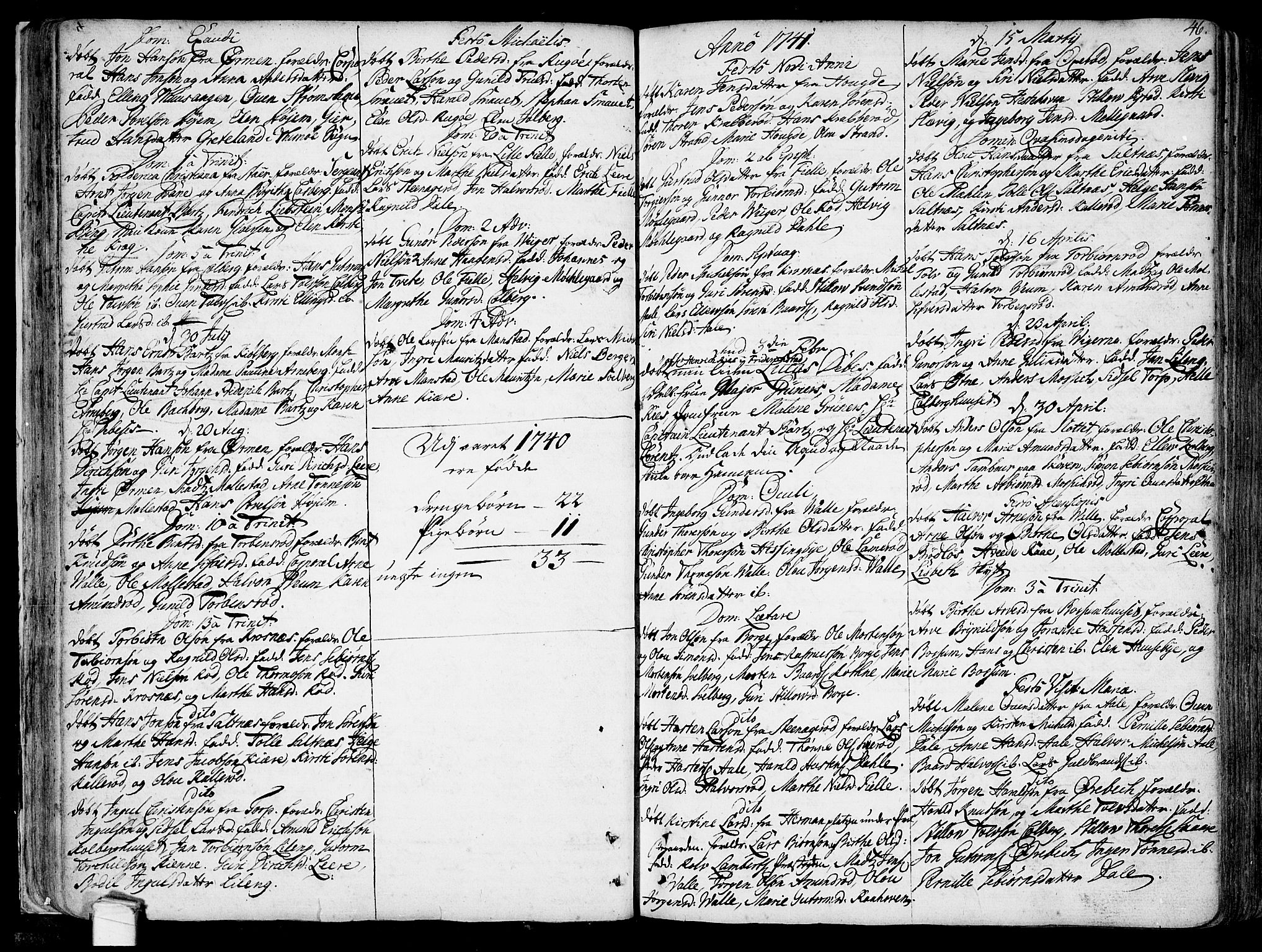 Onsøy prestekontor Kirkebøker, SAO/A-10914/F/Fa/L0001: Parish register (official) no. I 1, 1733-1814, p. 46