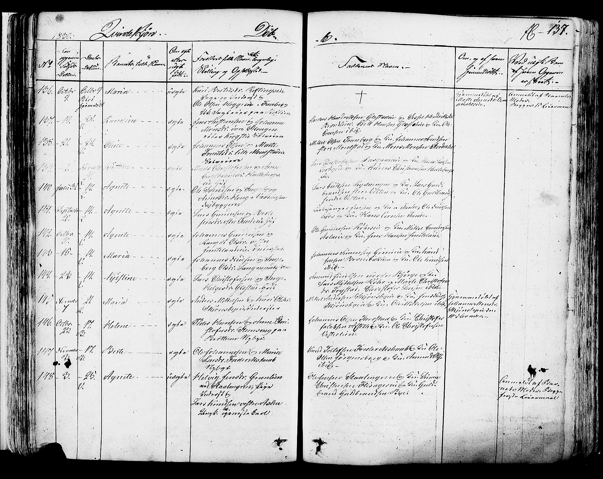 Ringsaker prestekontor, AV/SAH-PREST-014/K/Ka/L0007: Parish register (official) no. 7A, 1826-1837, p. 137