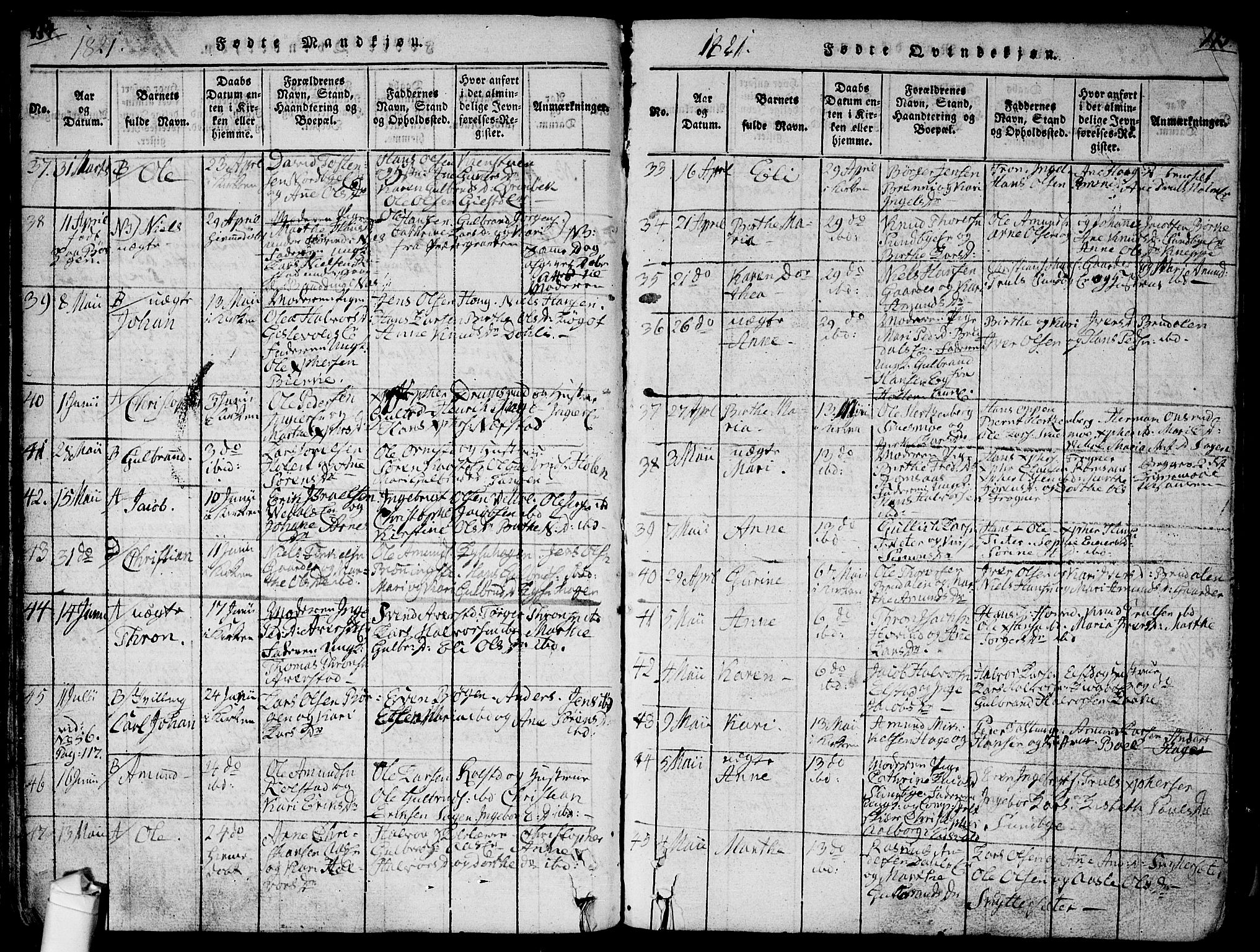 Ullensaker prestekontor Kirkebøker, AV/SAO-A-10236a/F/Fa/L0013: Parish register (official) no. I 13, 1815-1835, p. 114-115