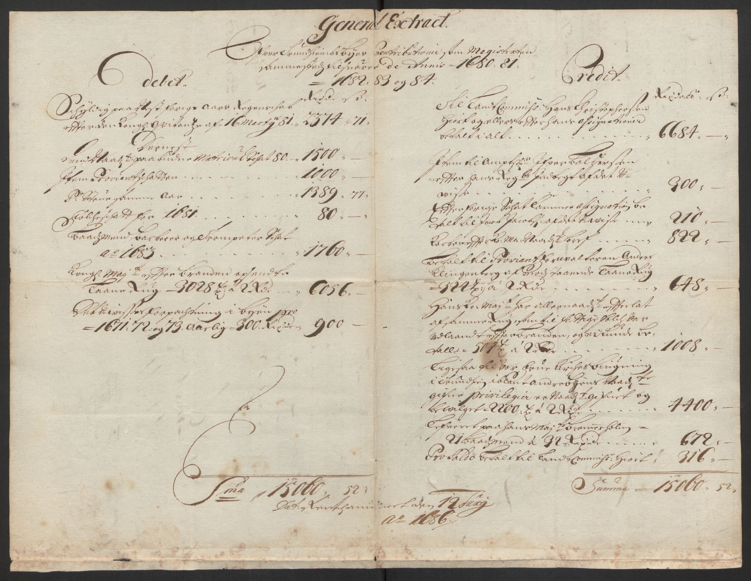 Rentekammeret inntil 1814, Reviderte regnskaper, Byregnskaper, AV/RA-EA-4066/R/Rs/L0504: [S1] Kontribusjonsregnskap, 1631-1684, p. 348