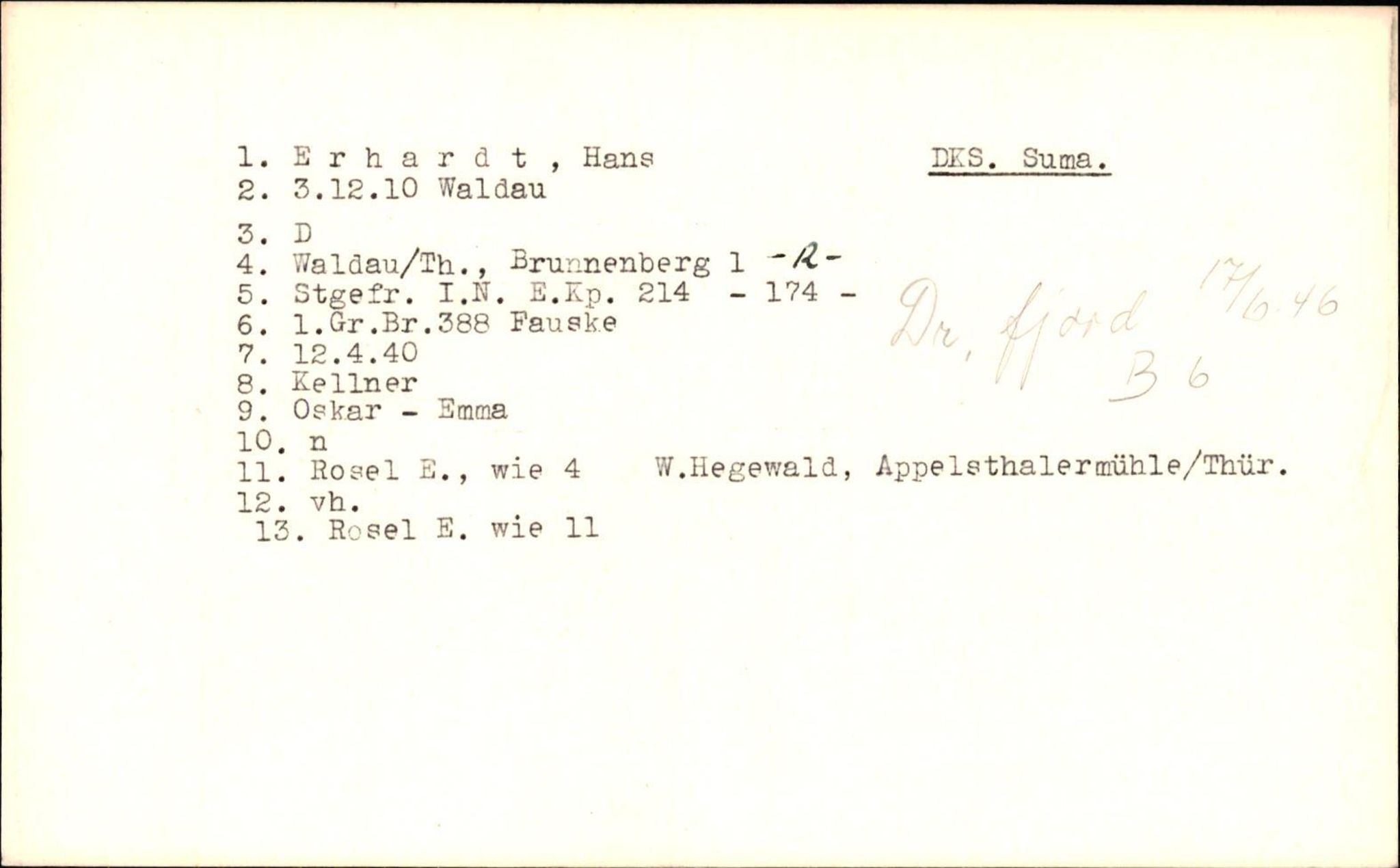 Hjemsendte tyskere , AV/RA-RAFA-6487/D/Db/L0010: Ergel-Fyhn, 1945-1947, p. 2