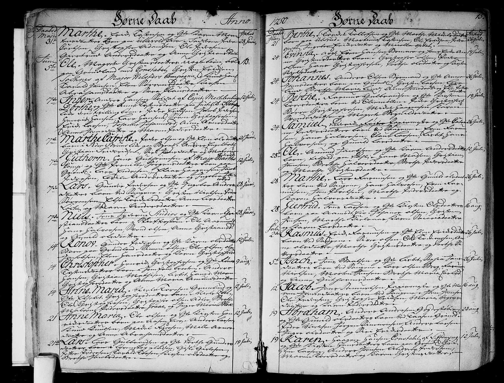Aker prestekontor kirkebøker, SAO/A-10861/F/L0008: Parish register (official) no. 8, 1749-1765, p. 15