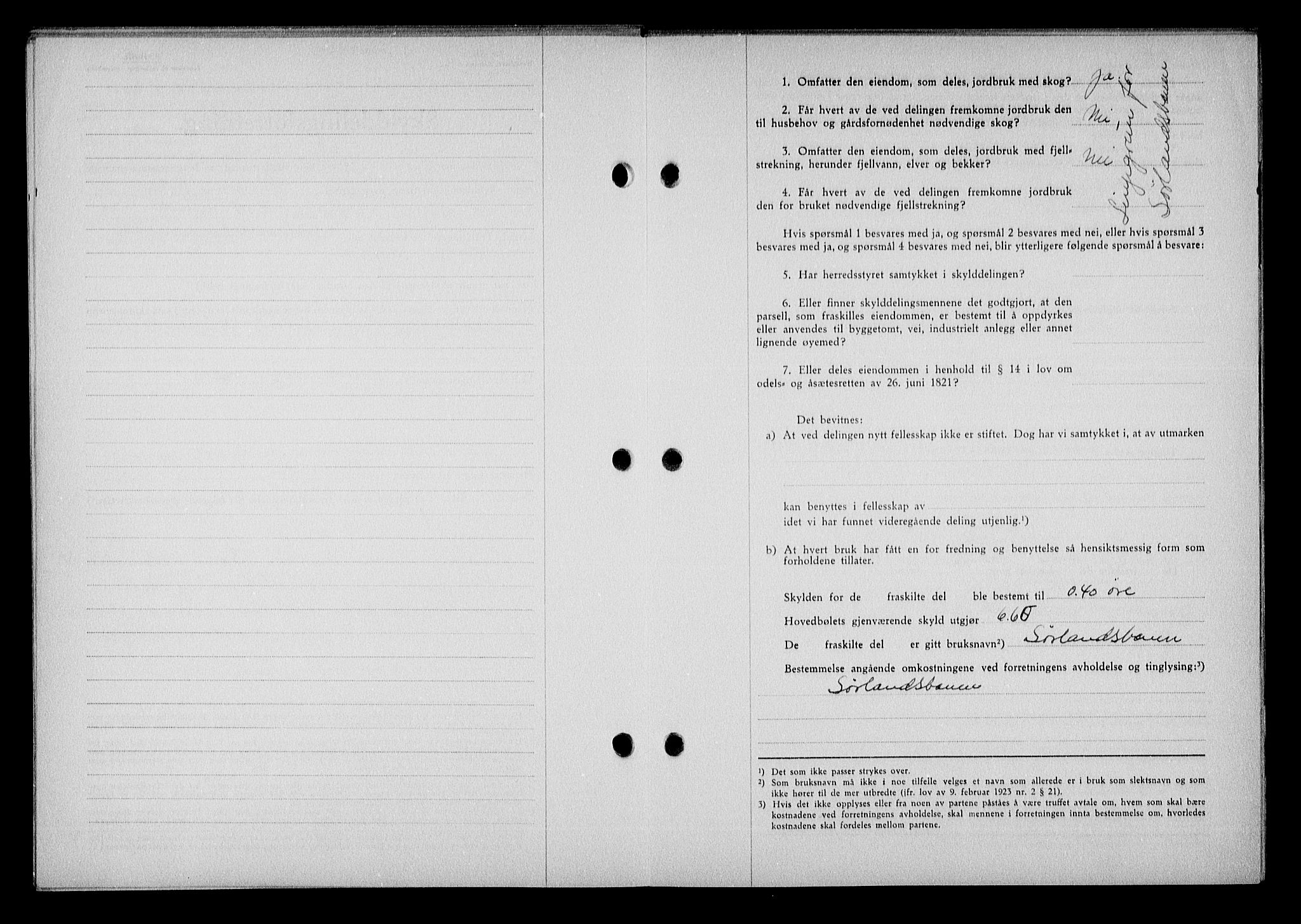 Nedenes sorenskriveri, AV/SAK-1221-0006/G/Gb/Gba/L0048: Mortgage book no. A-II, 1940-1941, Diary no: : 227/1941